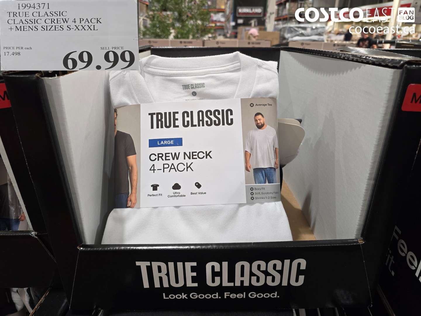 1994371 TRUE CLASSIC CLASSIC CREW 4 PACK +MENS SIZES S-XXXL $69.99