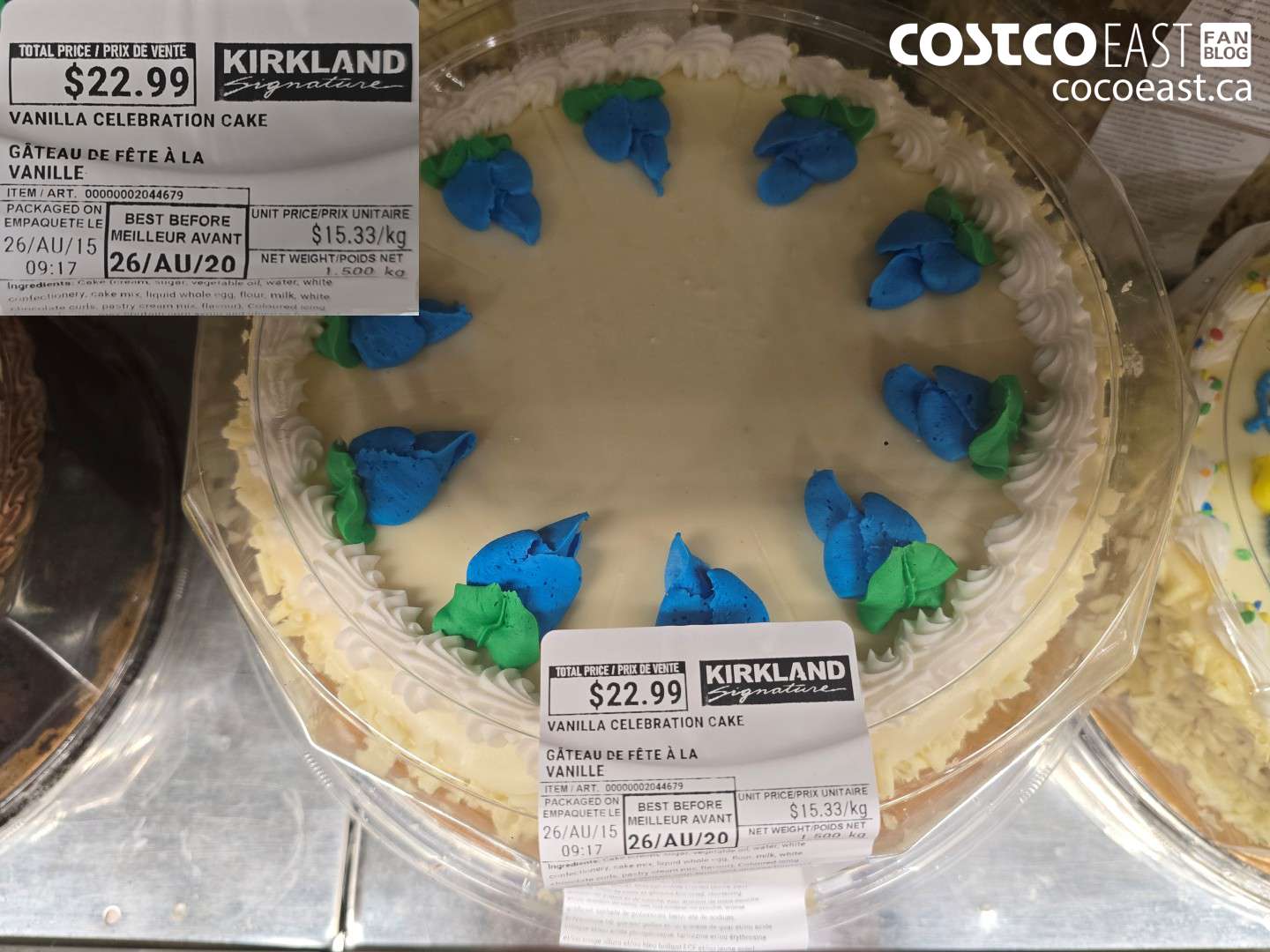 2044679 VANILLA CELEBRATION CAKE $22.99
