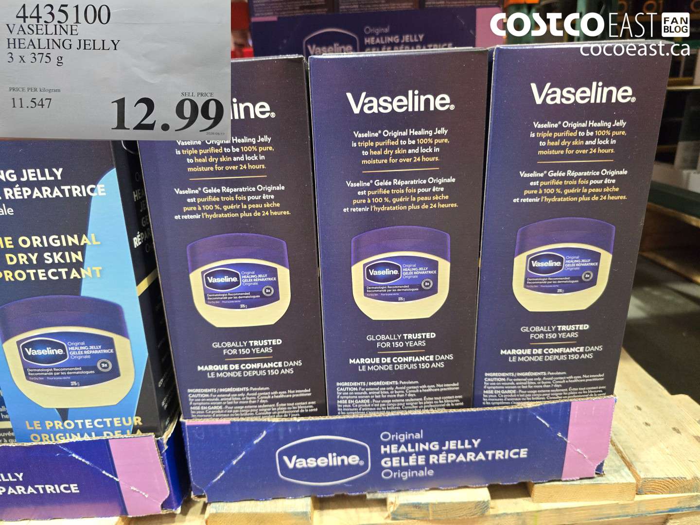 4435100 VASELINE HEALING JELLY 3 X 375 G $12.99