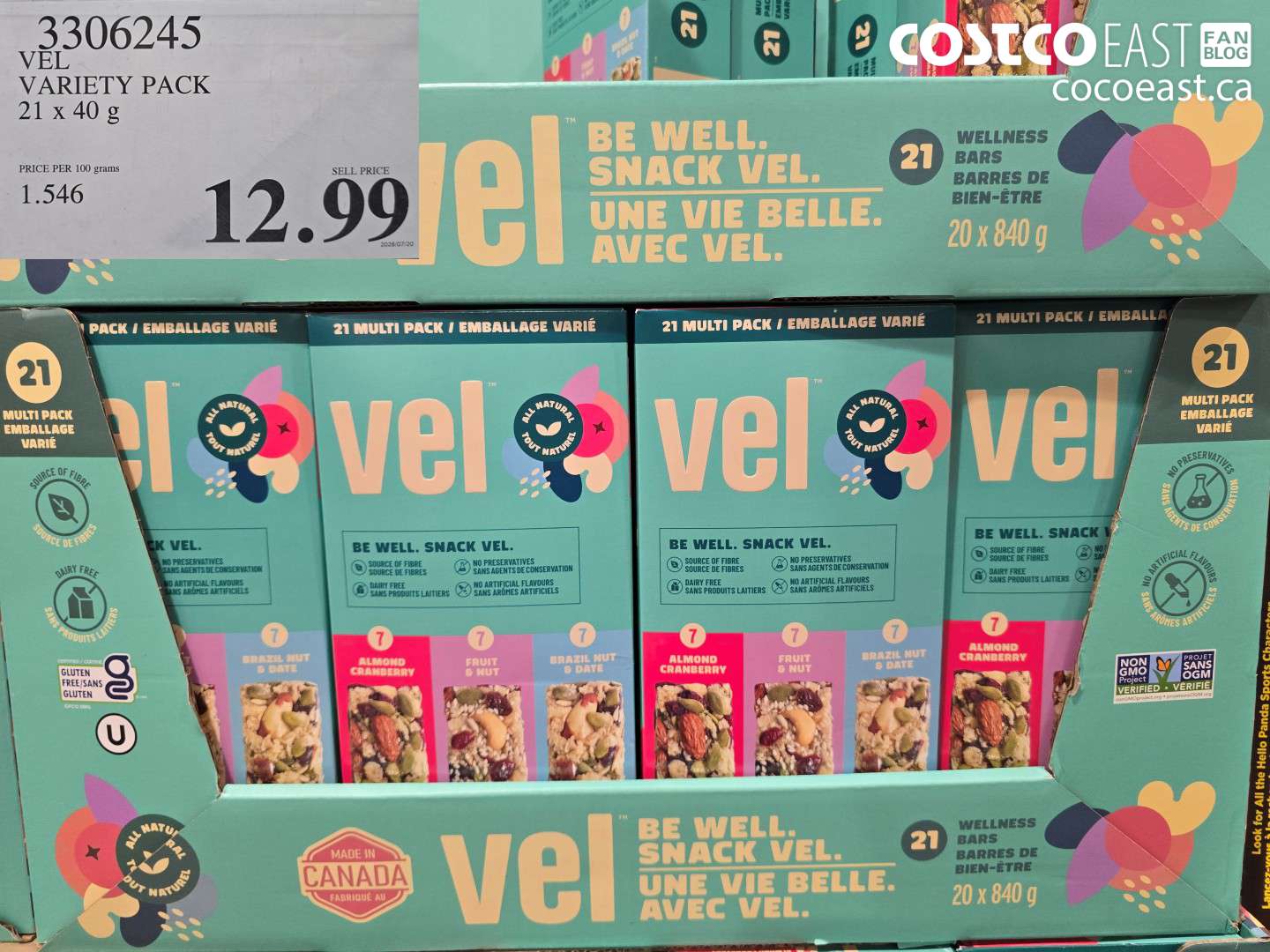3306245 VEL VARIETY PACK 21 X 40 G $12.99