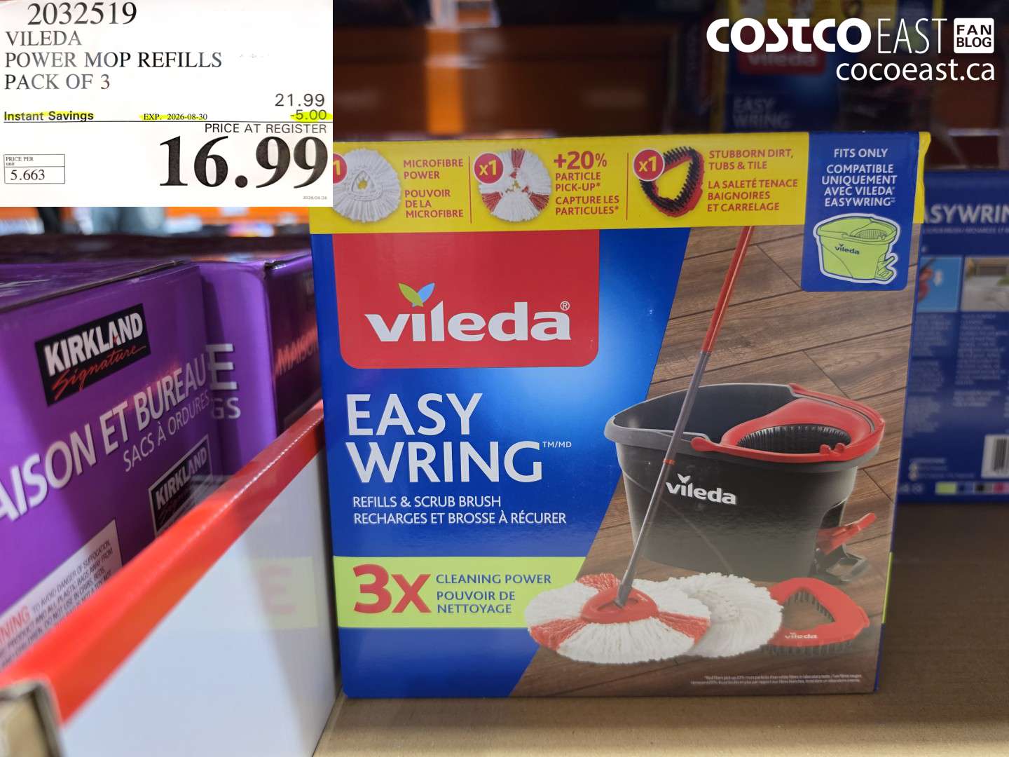 2032519 VILEDA POWER MOP REFILLS PACK OF 3 ($5.00 INSTANT SAVINGS EXPIRES ON 2026-08-30) $16.99
