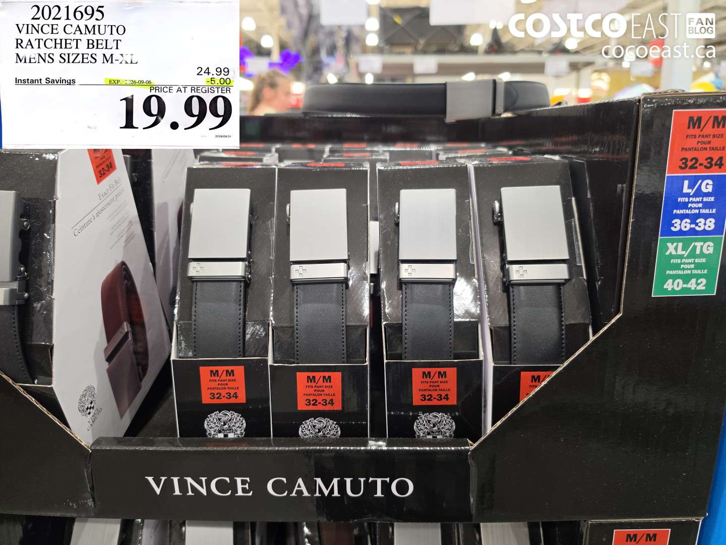 2021695 VINCE CAMUTO RATCHET BELT MENS SIZES M-XL ($5.00 INSTANT SAVINGS EXPIRES ON 2026-09-06) $19.99