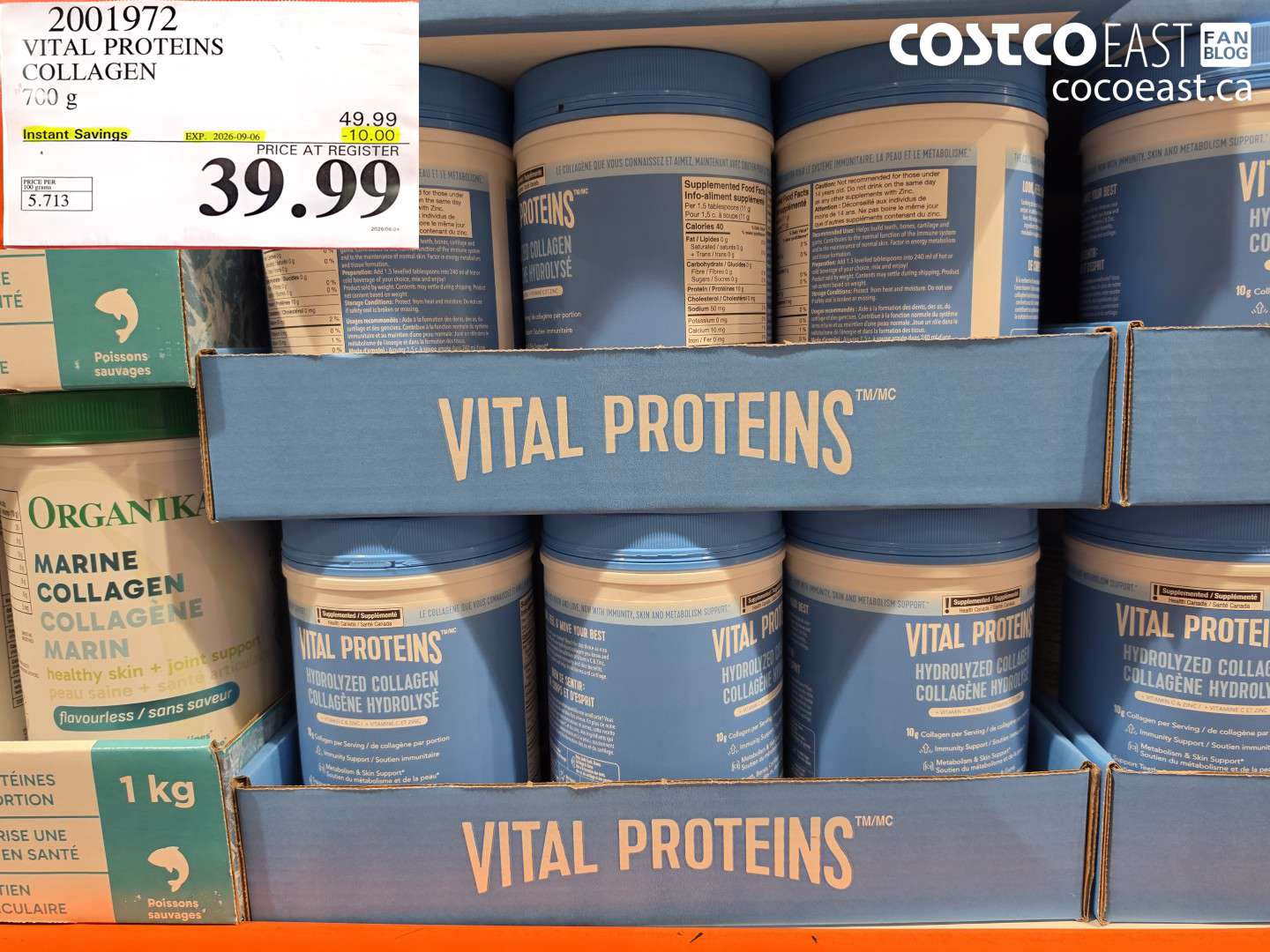 2001972 VITAL PROTEINS COLLAGEN 700 G ($10.00 INSTANT SAVINGS EXPIRES ON 2026-09-06) $39.99
