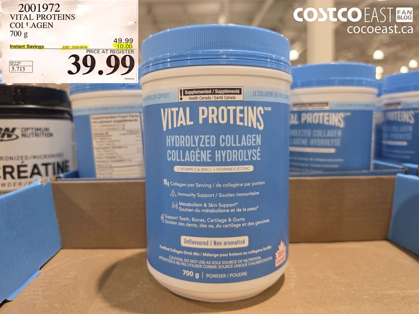 2001972 VITAL PROTEINS COLLAGEN 700 G ($10.00 INSTANT SAVINGS EXPIRES ON 2026-09-06) $39.99