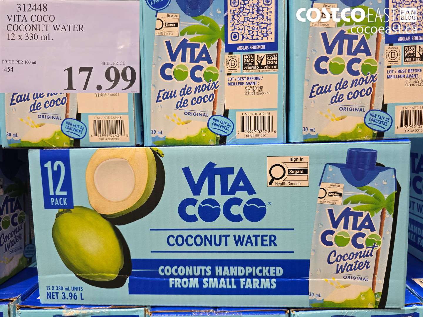 312448 VITA COCO COCONUT WATER 12 X 330 ML $17.99