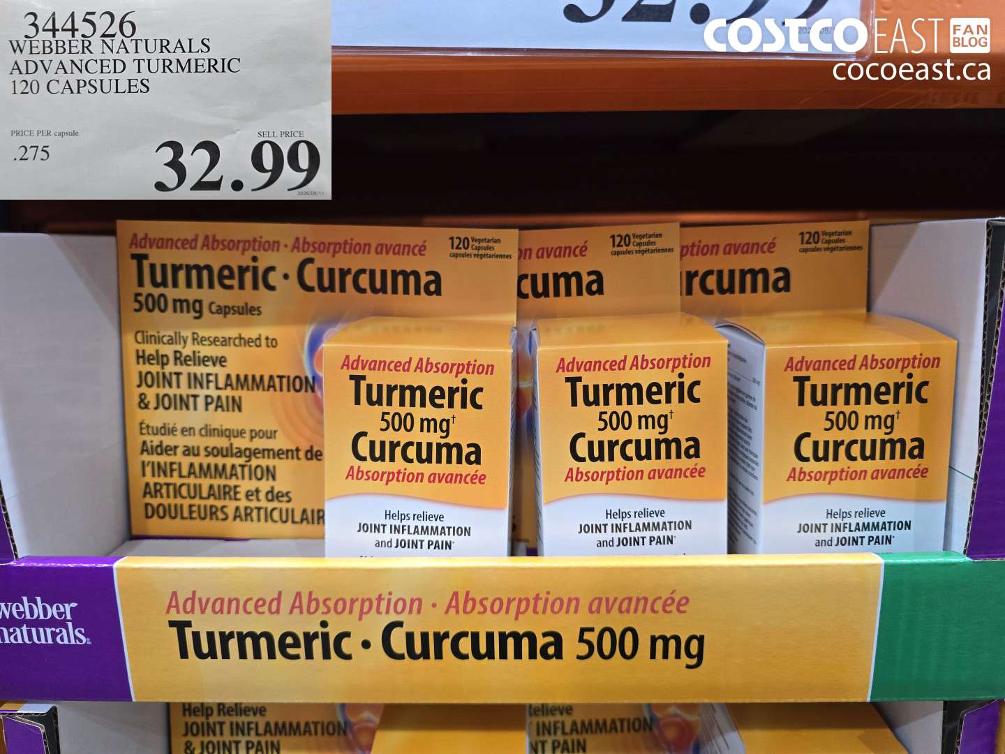 344526 WEBBER NATURALS ADVANCED TURMERIC 120 CAPSULES $32.99