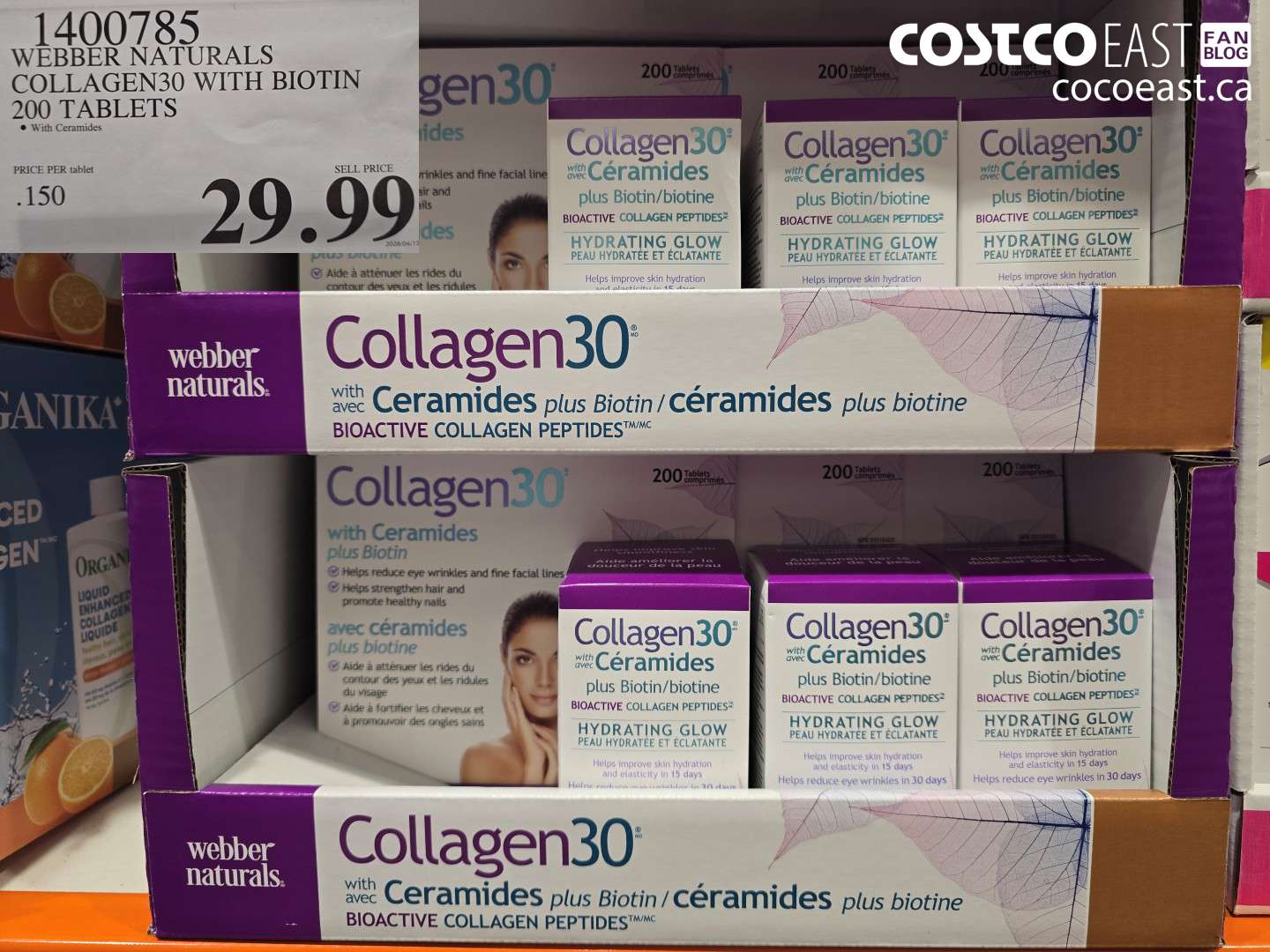 1400785 WEBBER NATURALS COLLAGEN30 WITH BIOTIN 200 TABLETS $29.99
