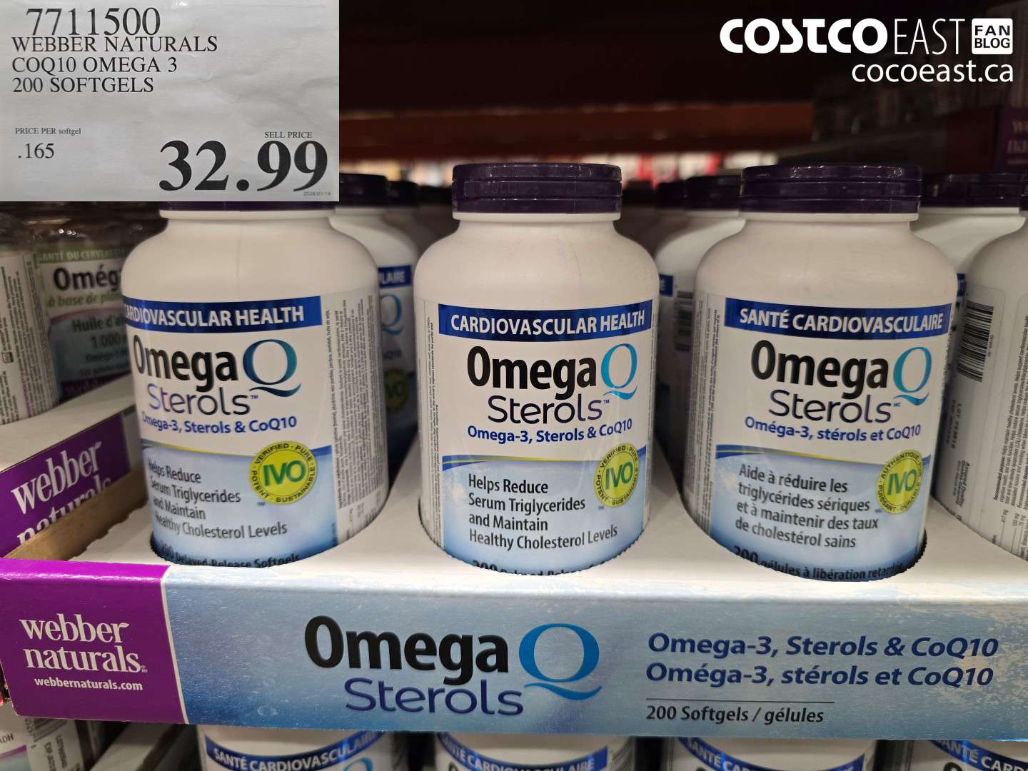 7711500 WEBBER NATURALS COQ10 OMEGA 3 200 SOFTGELS $32.99