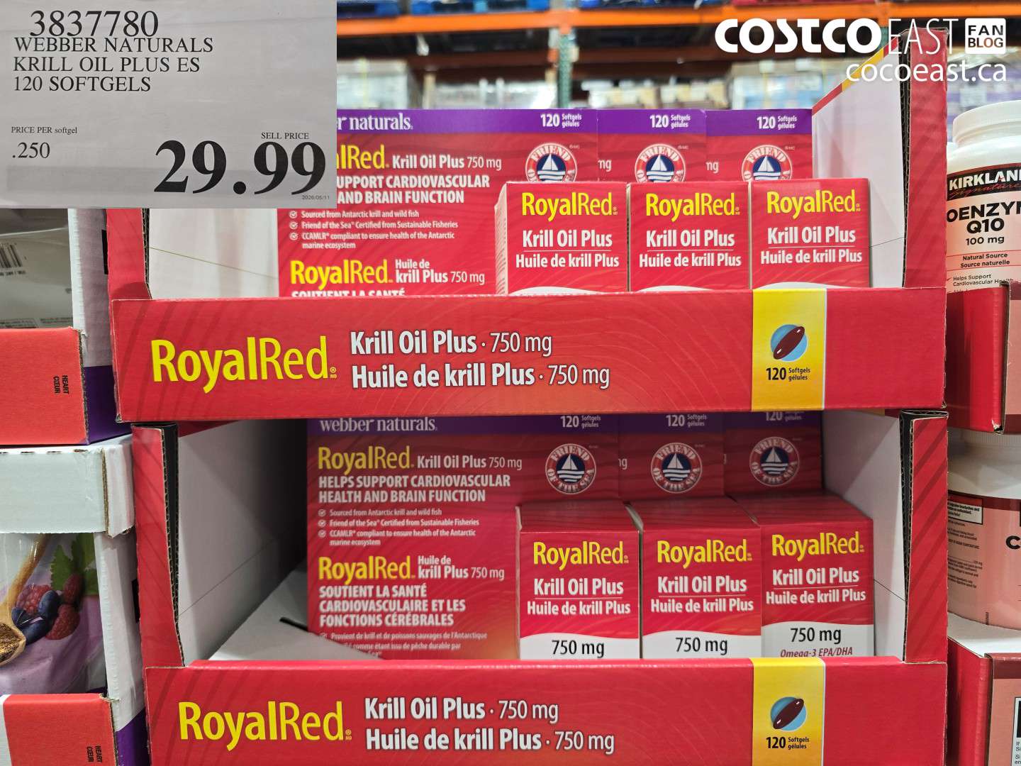 3837780 WEBBER NATURALS KRILL OIL PLUS ES 120 SOFTGELS $29.99