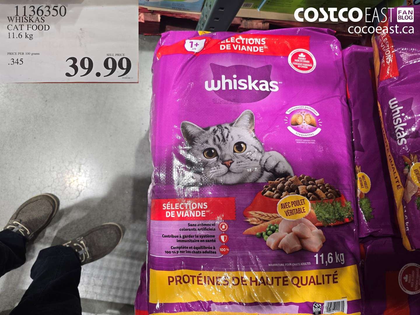 1136350 WHISKAS CAT FOOD 11.6 KG $39.99