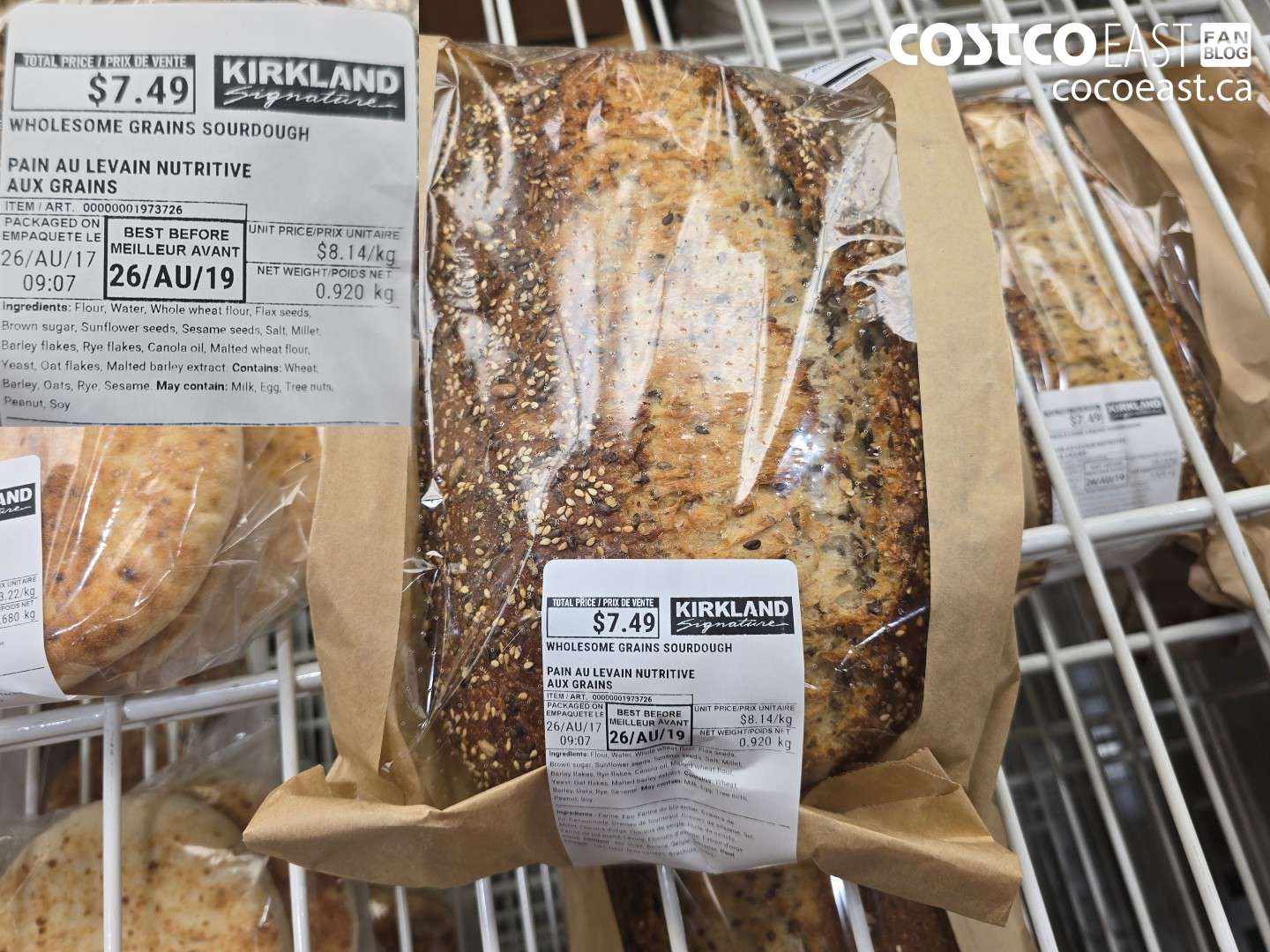 1973726 WHOLESOME GRAINS SOURDOUGH $7.49