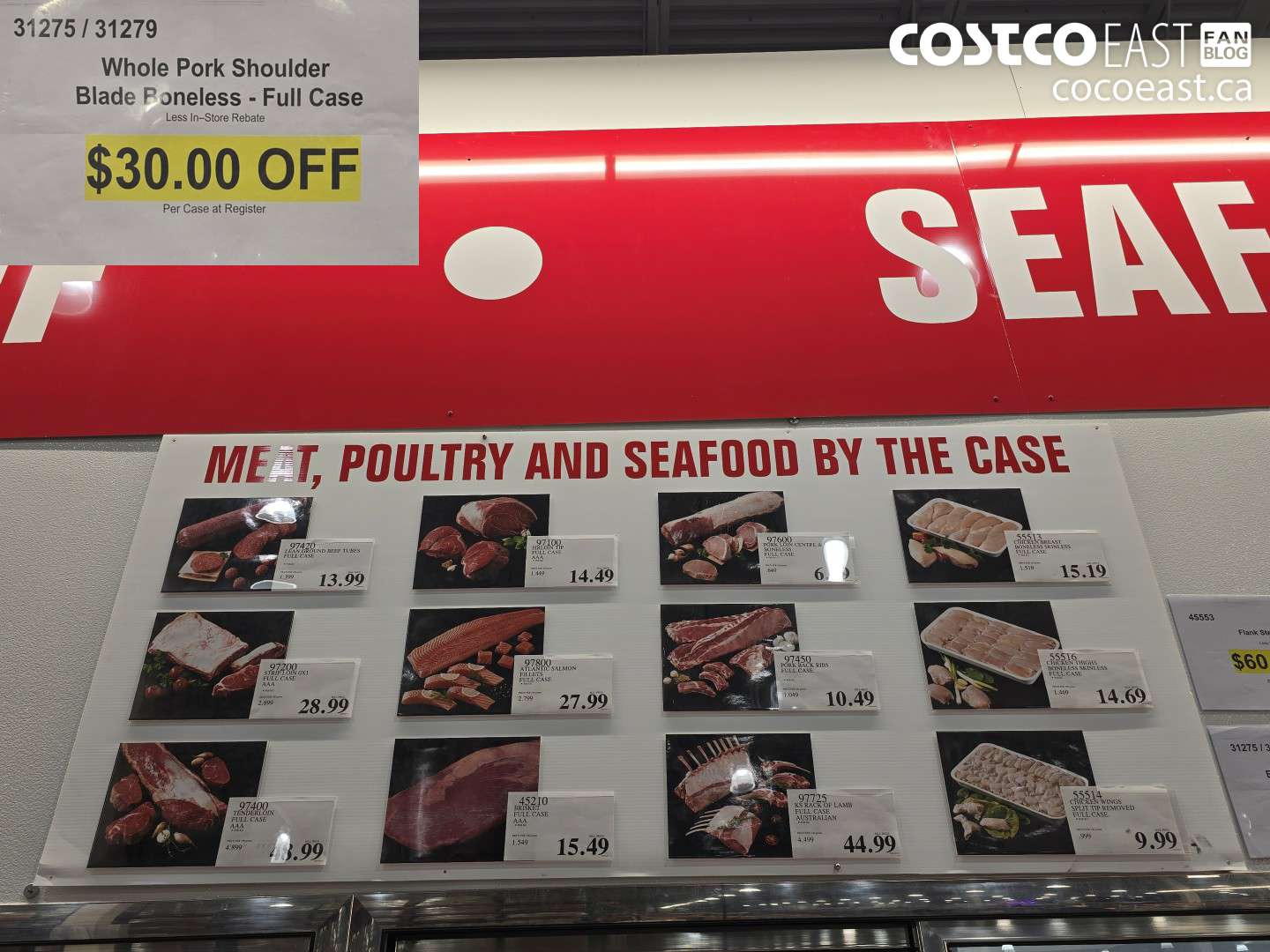 31275 WHOLE PORK SHOULDER BLADE BONELESS - FULL CASE ($30.00 INSTANT SAVINGS)