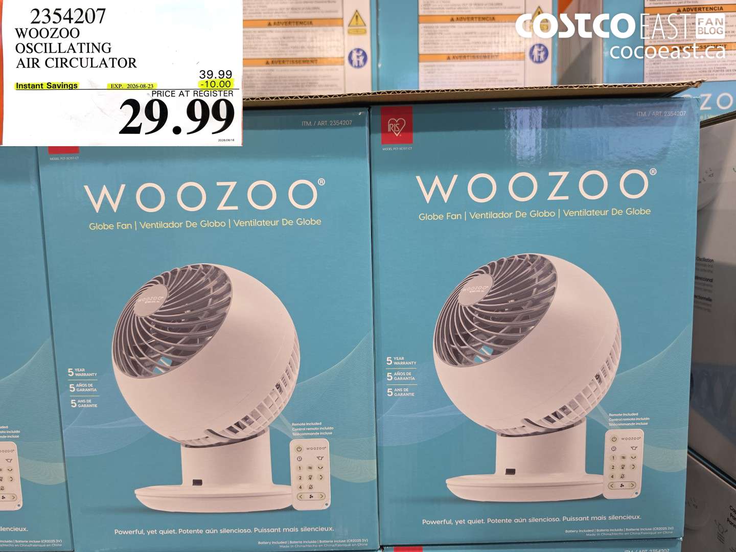 2354207 WOOZOO OSCILLATING AIR CIRCULATOR ($10.00 INSTANT SAVINGS EXPIRES ON 2026-08-23) $29.99