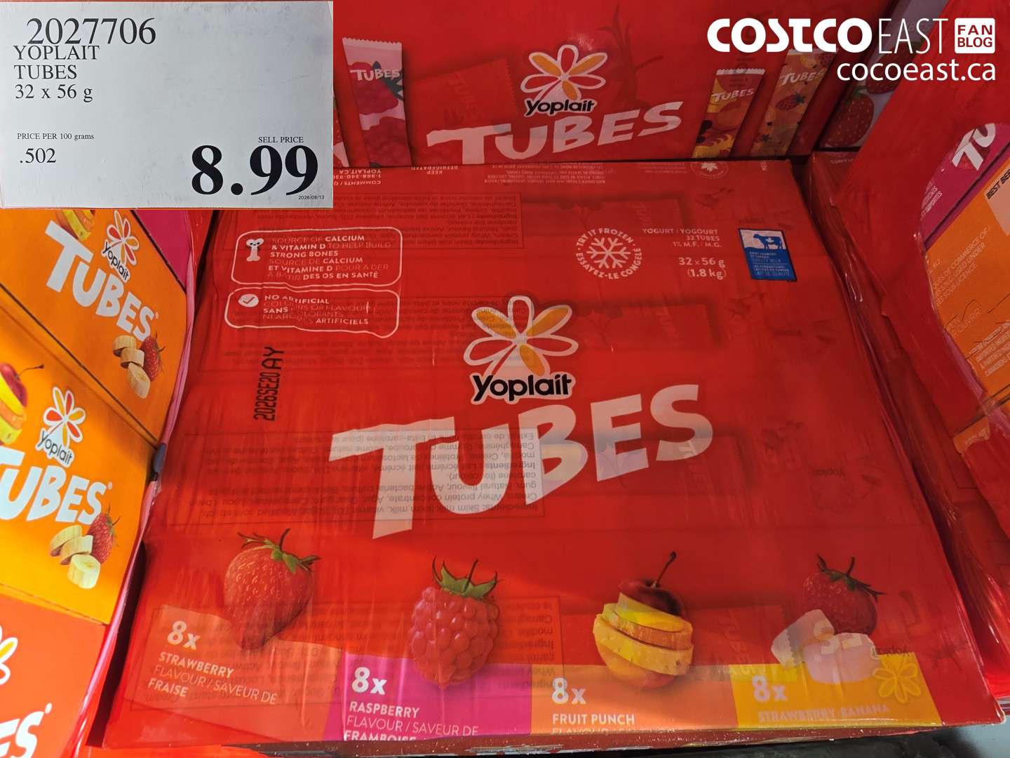 2027706 YOPLAIT TUBES 32 X 56 G $8.99