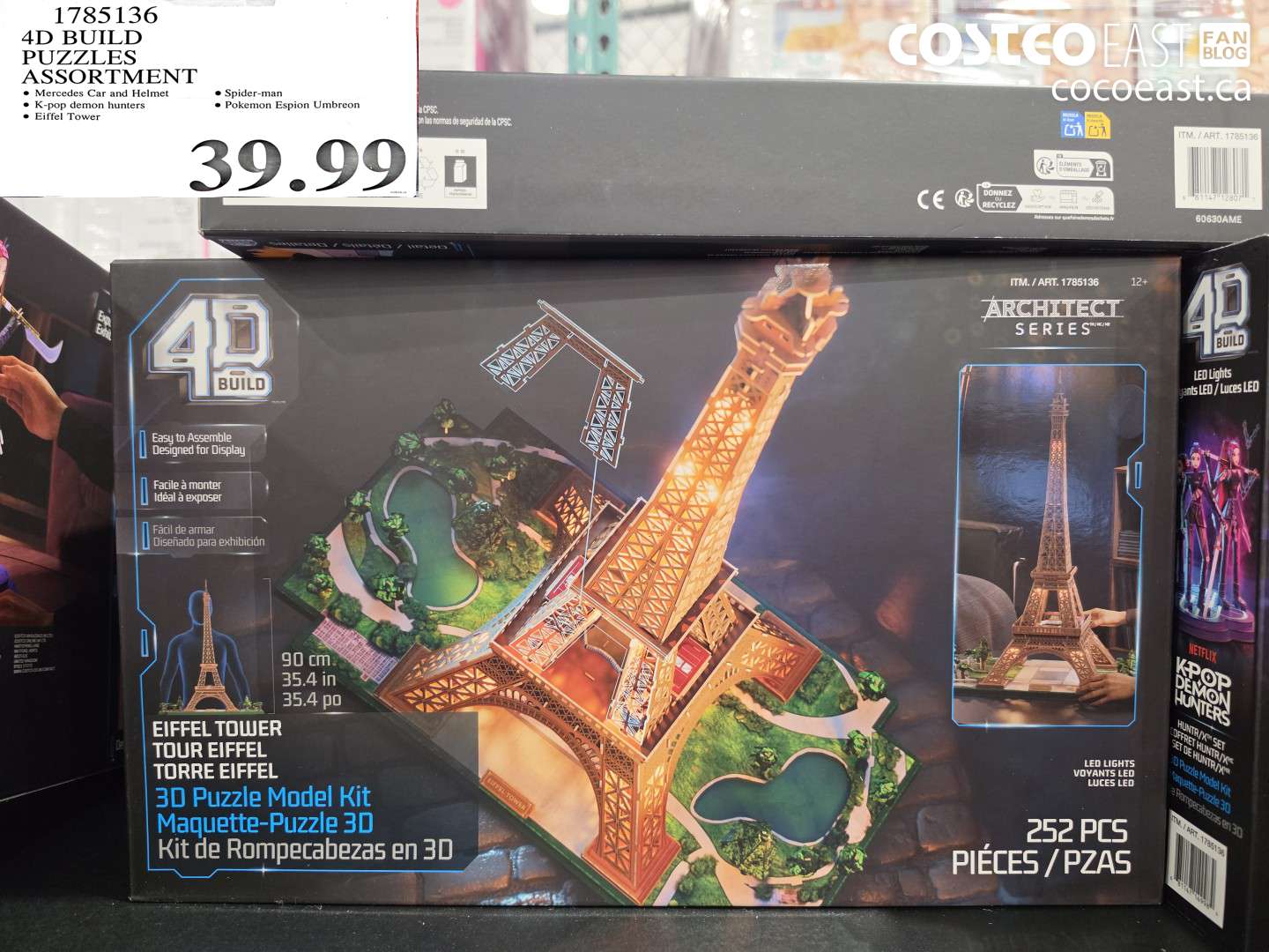 1785136 4D BUILD PUZZLES ASSORTMENT $39.99