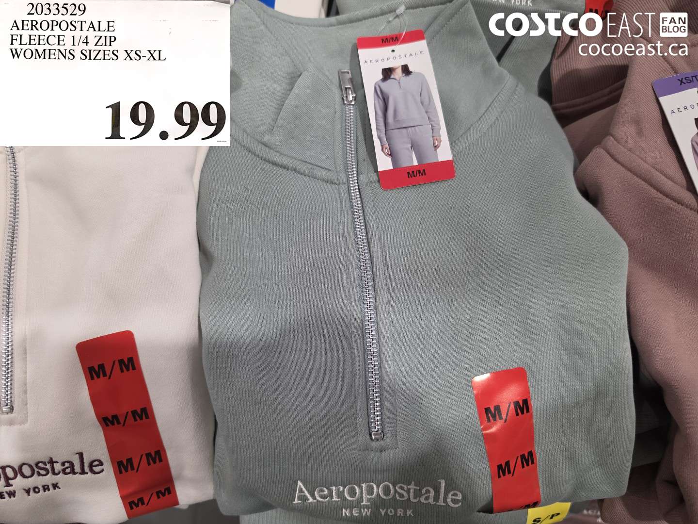 2033529 AEROPOSTALE FLEECE 1/4 ZIP WOMENS SIZES XS-XL $19.99