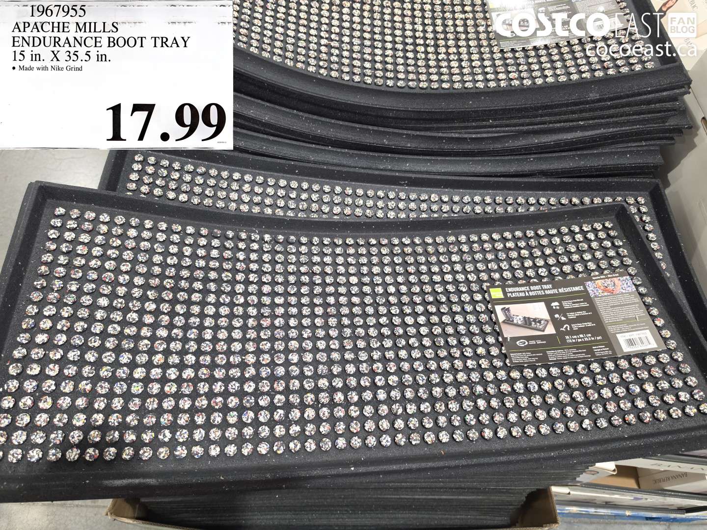 1967955 APACHE MILLS ENDURANCE BOOT TRAY 15 IN. X 35.5 IN. $17.99