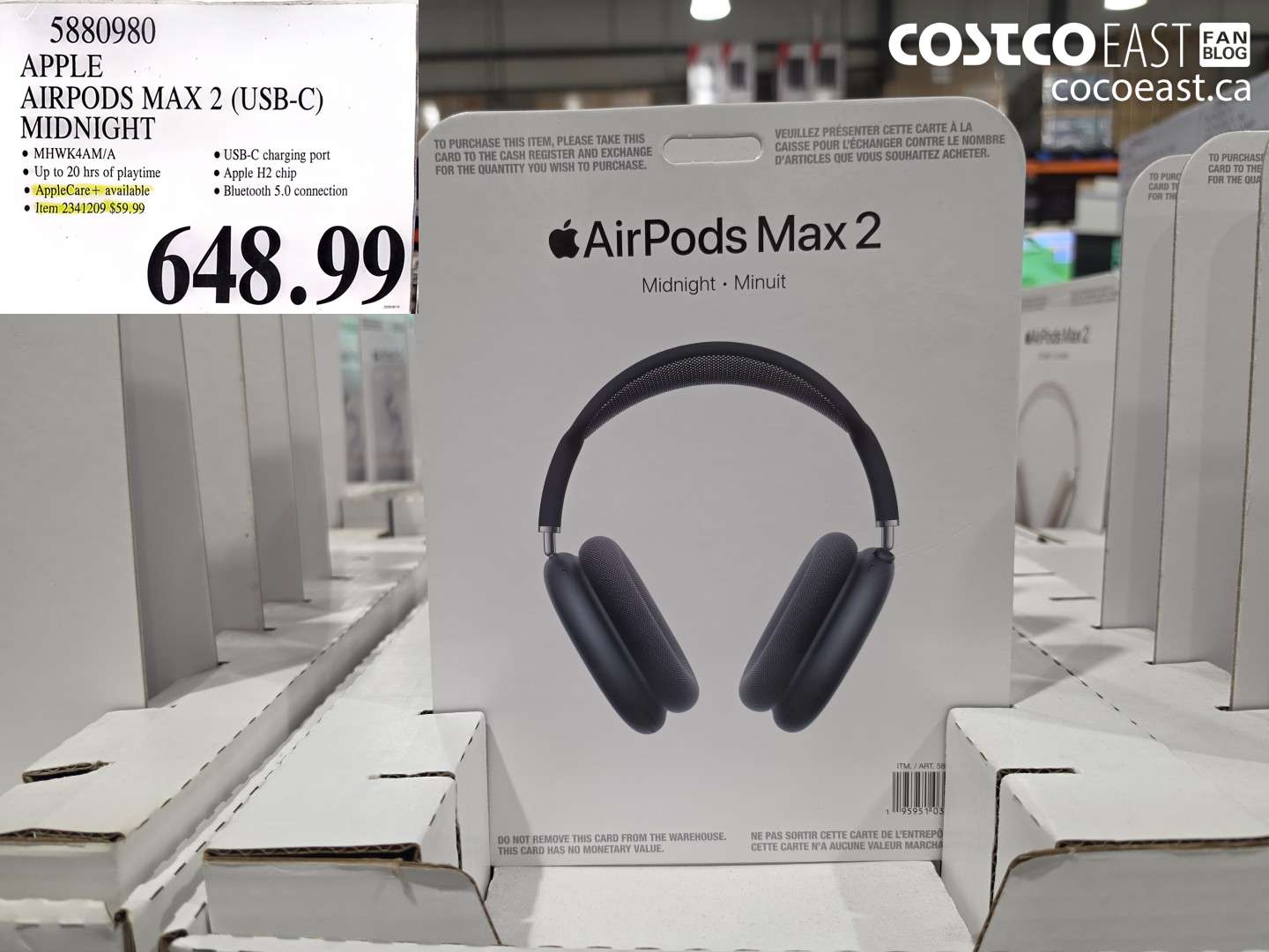 5880980 APPLE AIRPODS MAX 2 (USB-C) MIDNIGHT $648.99