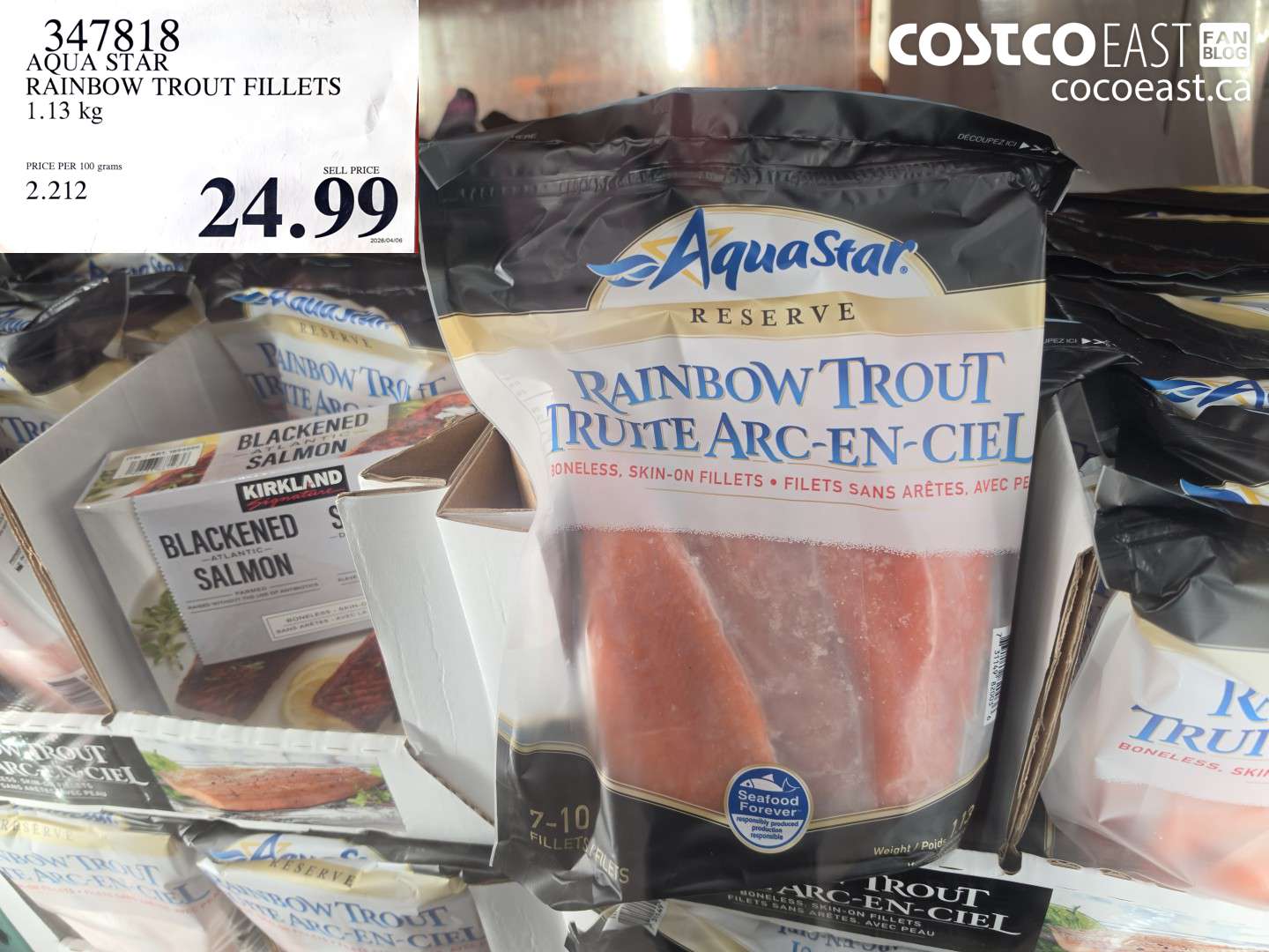 347818 AQUA STAR RAINBOW TROUT FILLETS 1.13 KG $24.99
