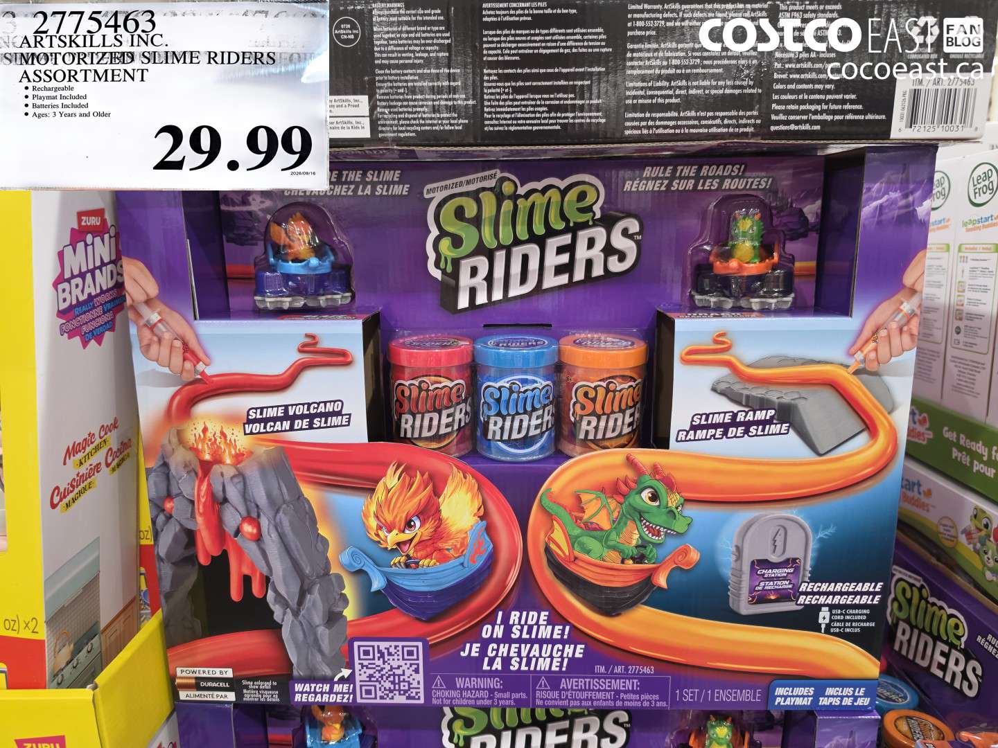 2775463 ARTSKILLS INC. MOTORIZED SLIME RIDERS ASSORTMENT $29.99