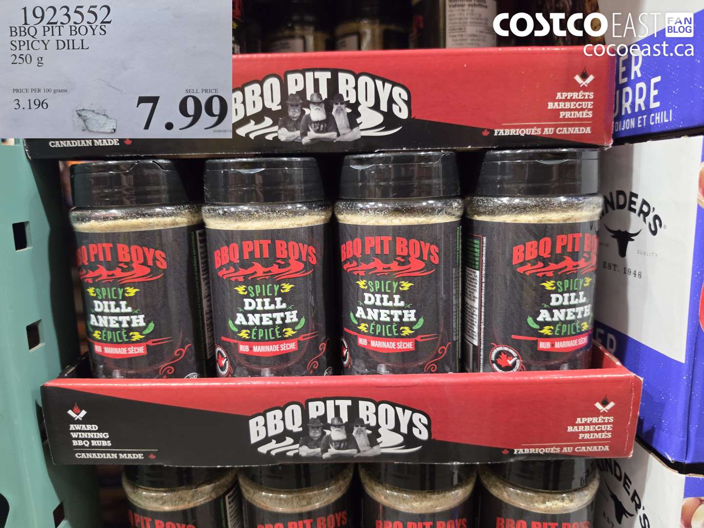 1923552 BBQ PIT BOYS SPICY DILL 250 G $7.99