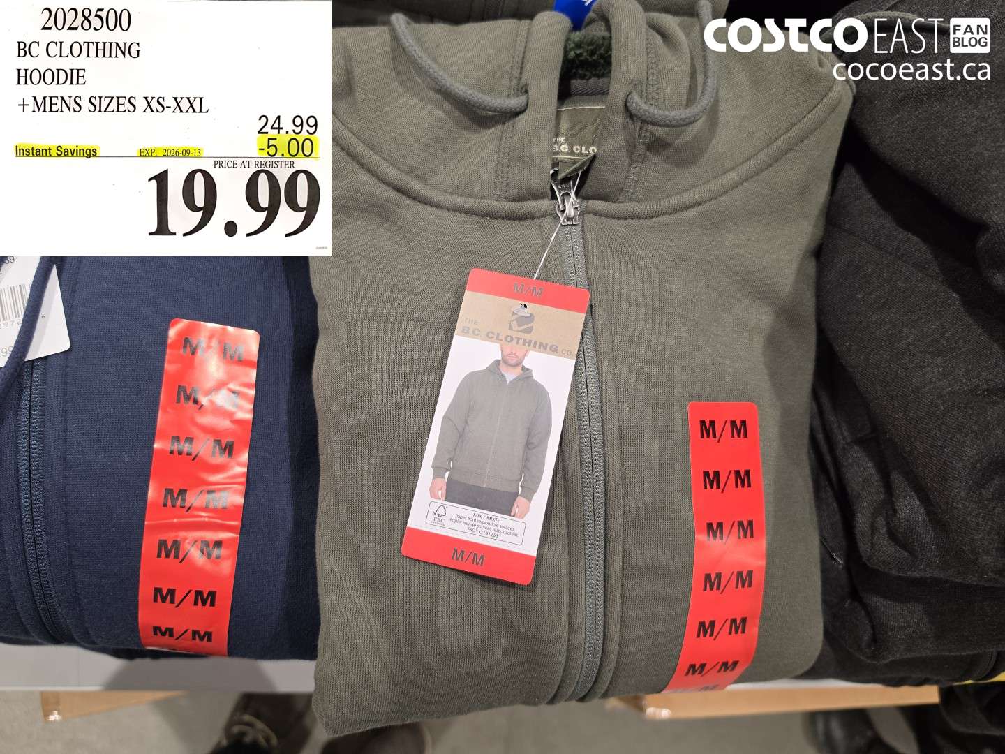 2028500 BC CLOTHING HOODIE MENS SIZES XS-XXL ($5.00 INSTANT SAVINGS EXPIRES ON 2026-09-13) $19.99