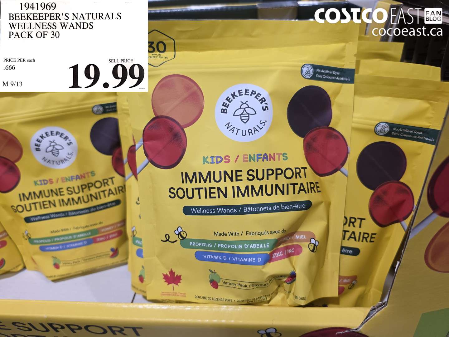 1941969 BEEKEEPER'S NATURALS WELLNESS WANDS PACK OF 30 $19.99
