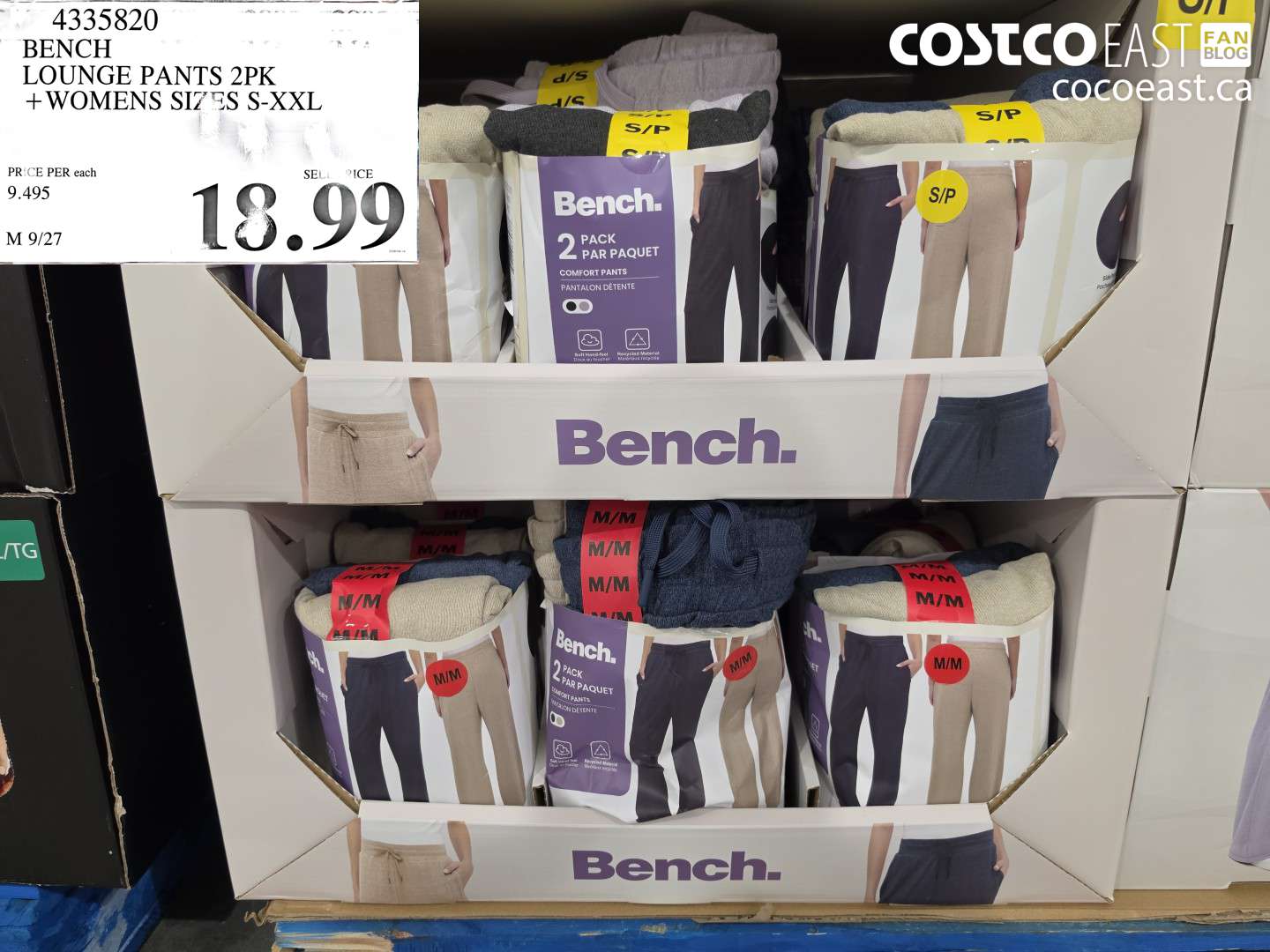 4335820 BENCH LOUNGE PANTS 2PK WOMENS SIZES S-XXL $18.99