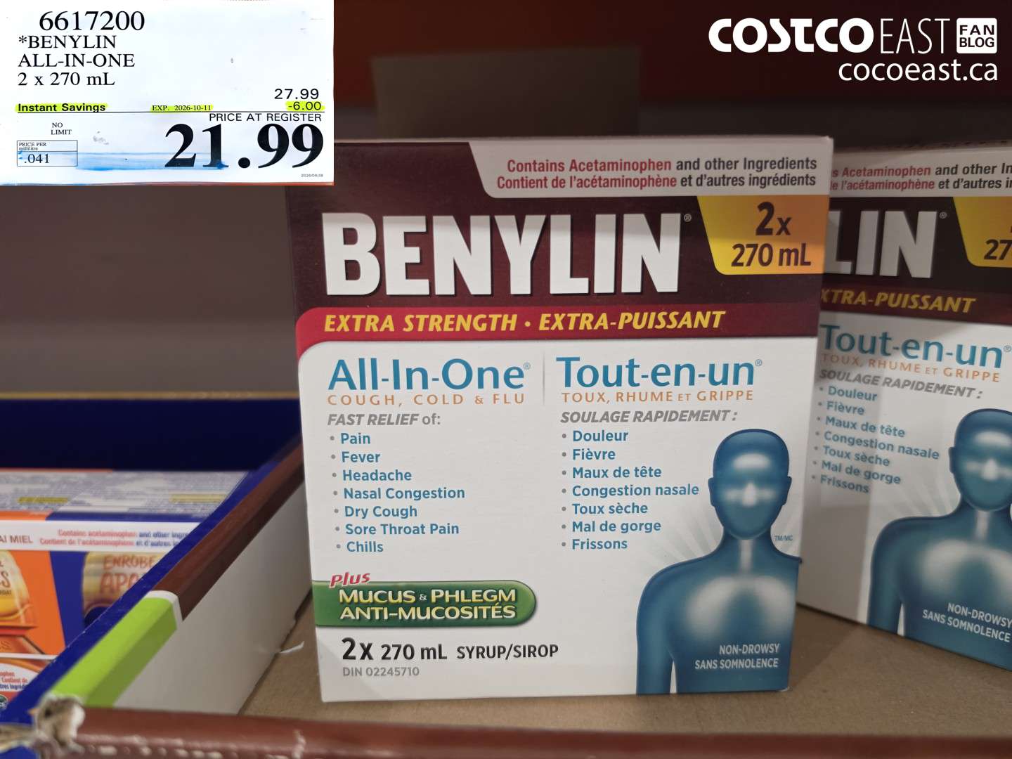 6617200 BENYLIN ALL-IN-ONE 2 X 270 ML ($6.00 INSTANT SAVINGS EXPIRES ON 2026-10-11) $21.99