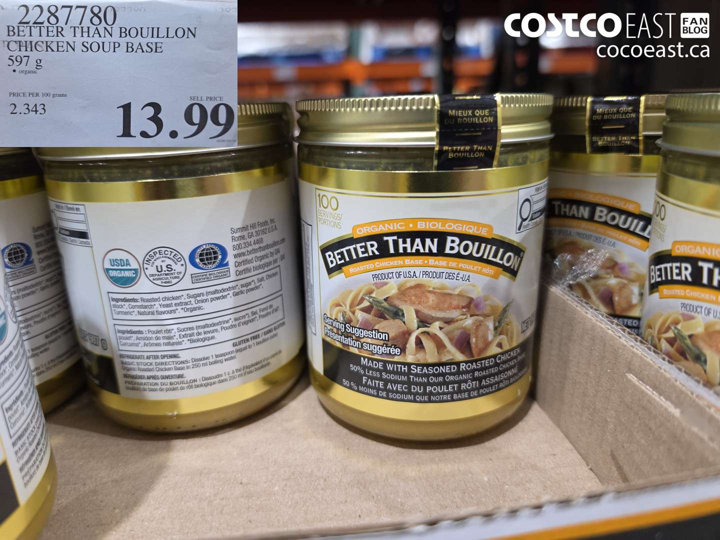 2287780 BETTER THAN BOUILLON CHICKEN SOUP BASE 597 G $13.99