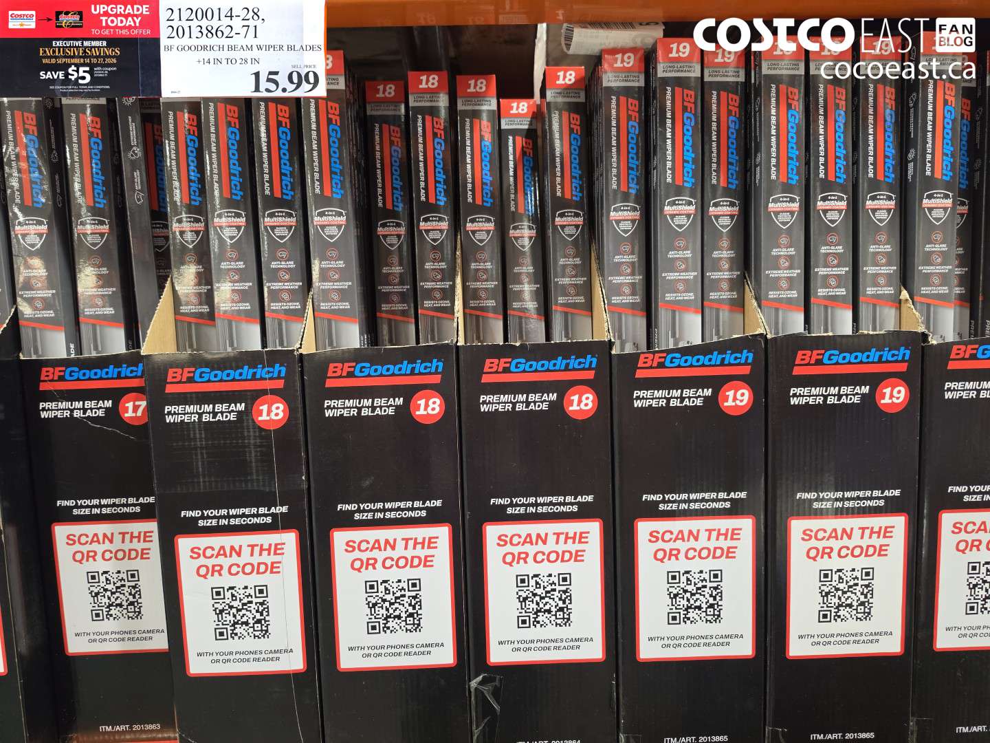 212001428 BF GOODRICH BEAM WIPER BLADES 14 IN TO 28 IN ($5.00 INSTANT SAVINGS EXPIRES ON 2026-09-27) $10.99