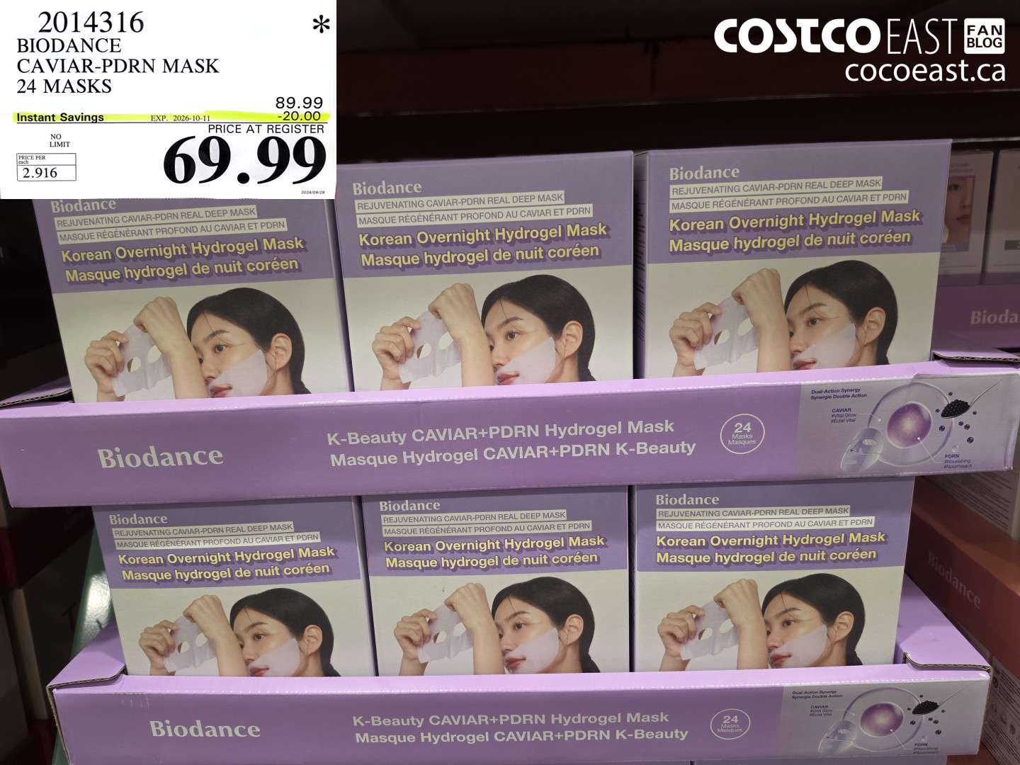 2014316 BIODANCE CAVIAR-PDRN MASK 24 MASKS ($20.00 INSTANT SAVINGS EXPIRES ON 2026-10-11) $69.99