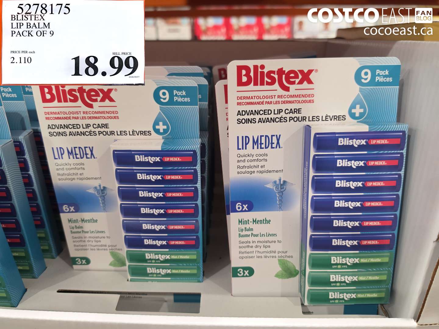 5278175 BLISTEX LIP BALM PACK OF 9 $18.99