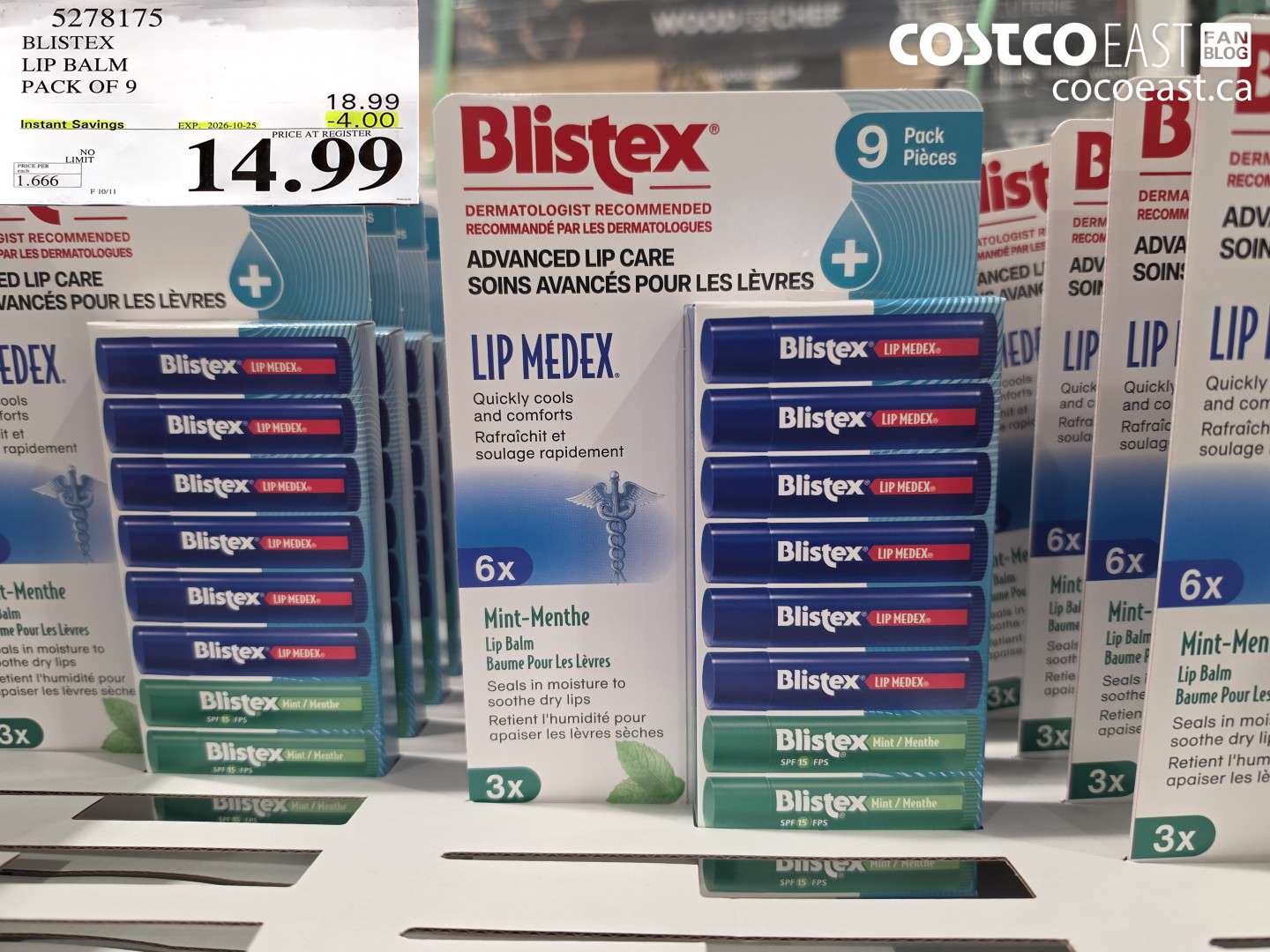 5278175 BLISTEX LIP BALM PACK OF 9 ($4.00 INSTANT SAVINGS EXPIRES ON 2026-10-25) $14.99