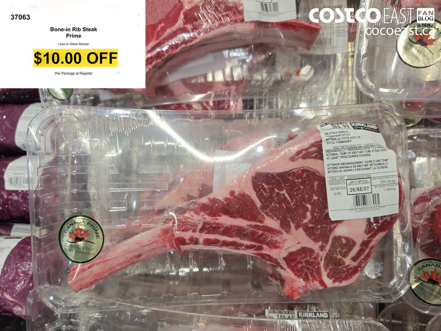 37063 BONE-IN RIB STEAK PRIME ($10.00 INSTANT SAVINGS)