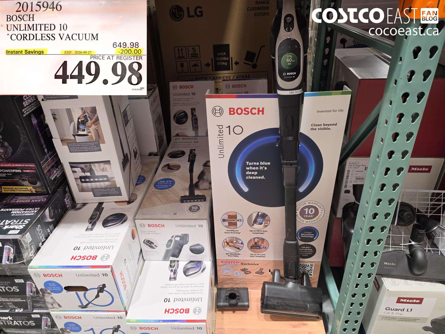 2015946 BOSCH UNLIMITED 10 CORDLESS VACUUM ($200.00 INSTANT SAVINGS EXPIRES ON 2026-09-27) $449.98