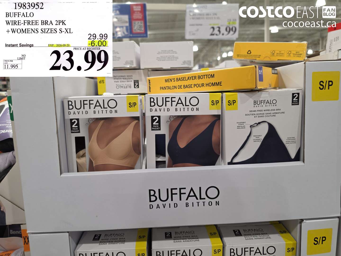 1983952 BUFFALO WIRE-FREE BRA 2PK WOMENS SIZES S-XL ($6.00 INSTANT SAVINGS EXPIRES ON 2026-09-20) $23.99