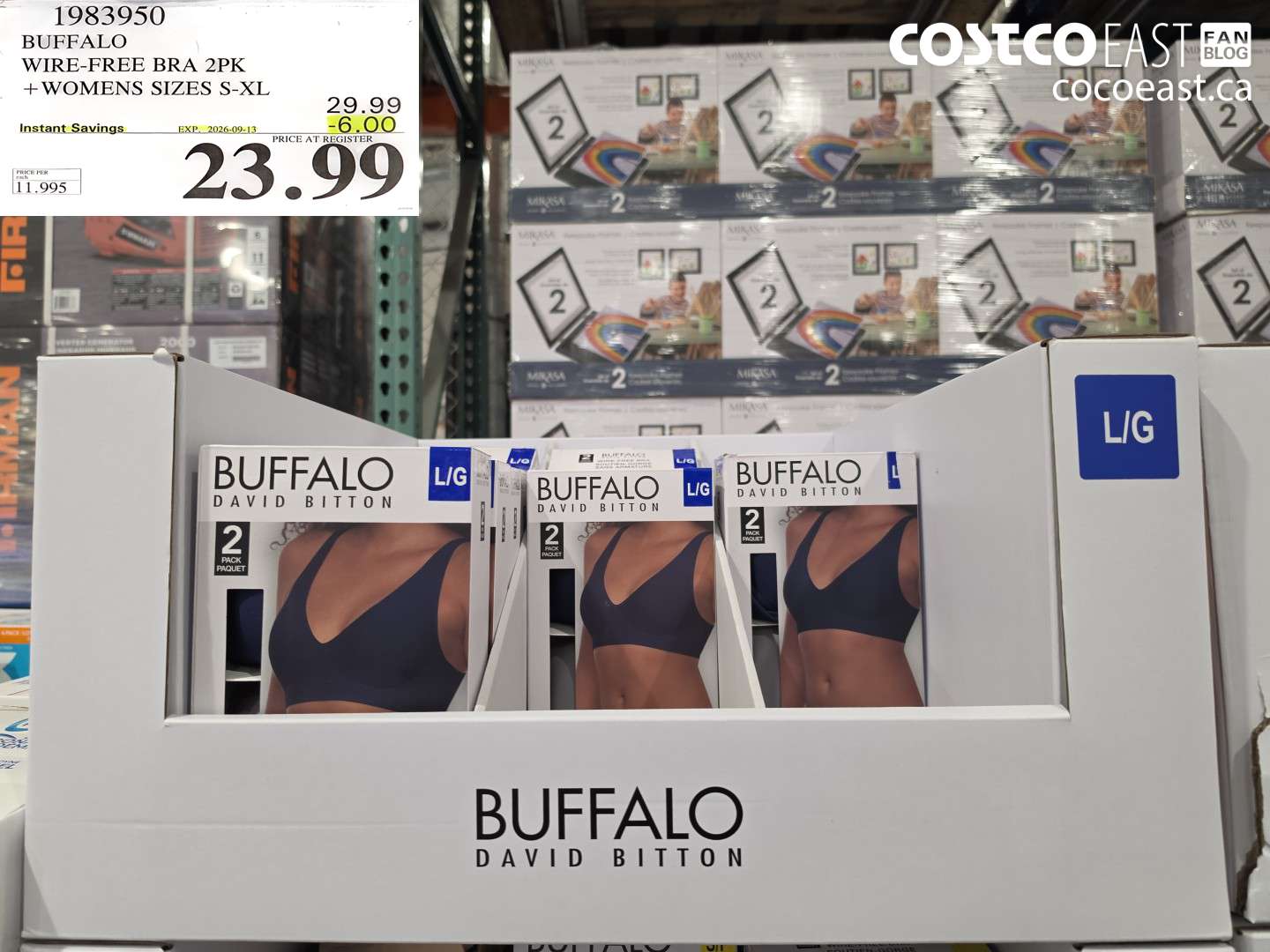 1983950 BUFFALO WIRE-FREE BRA 2PK + WOMENS SIZES S-XL ($6.00 INSTANT SAVINGS EXPIRES ON 2026-09-13) $23.99