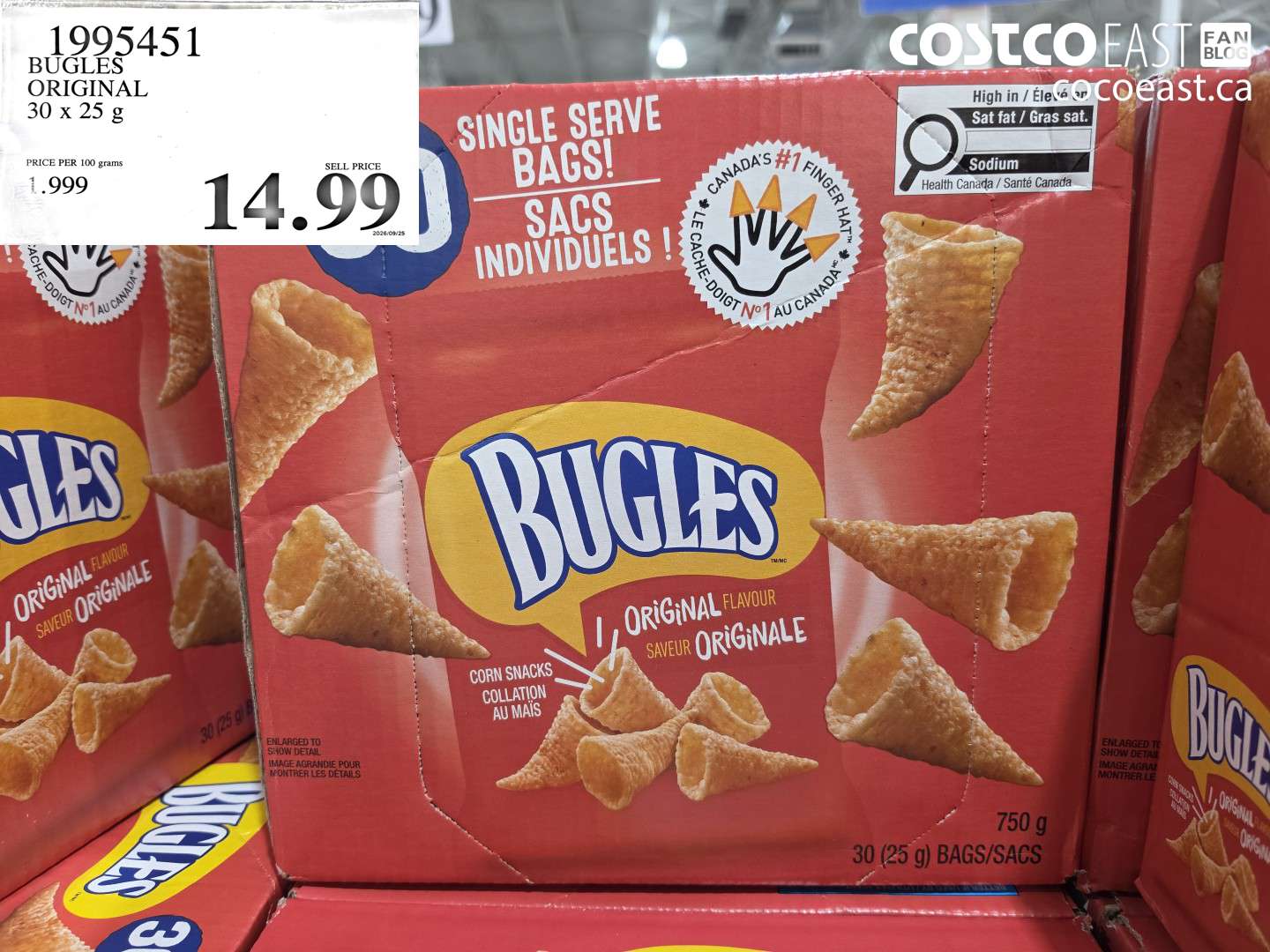 1995451 BUGLES ORIGINAL 30 X 25 G $14.99