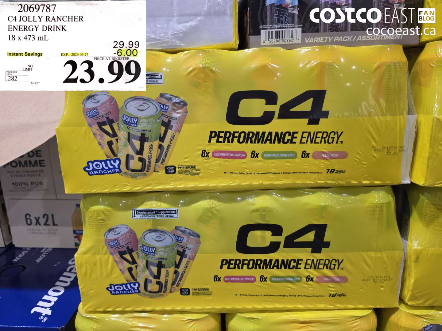 2069787 C4 JOLLY RANCHER ENERGY DRINK 18 X 473 ML ($6.00 INSTANT SAVINGS EXPIRES ON 2026-09-27) $23.99