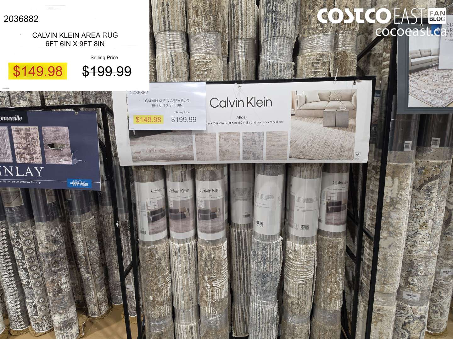2036882 CALVIN KLEIN AREA RUG 6FT 6IN X 9FT 8IN $149.98