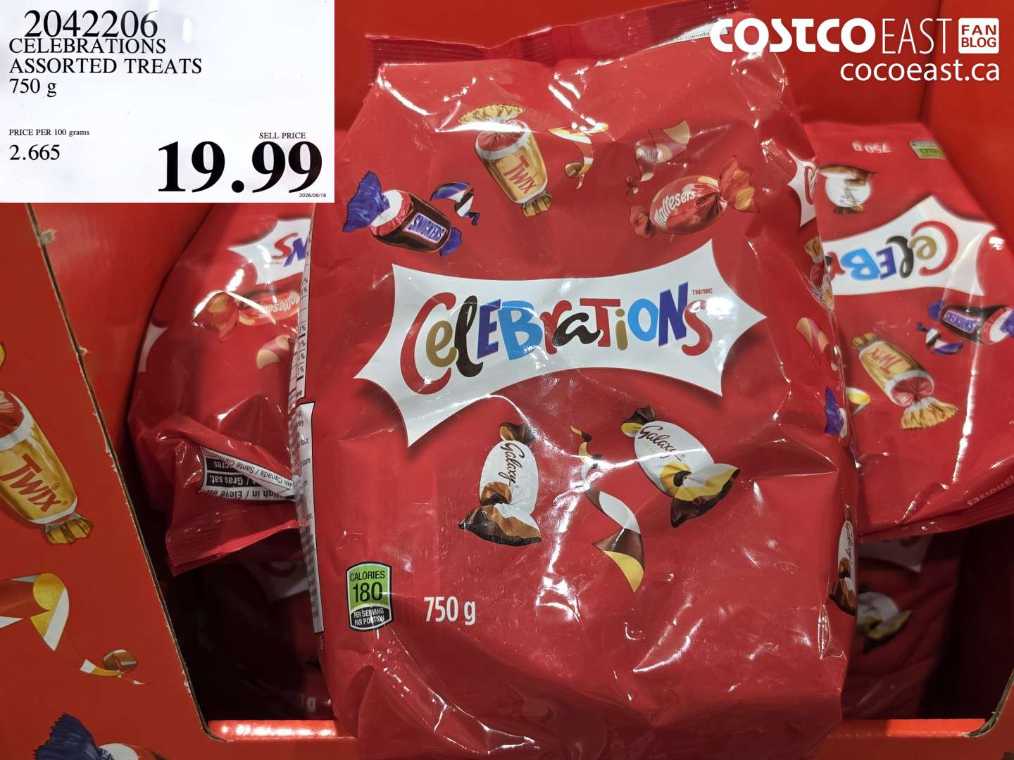 2042206 CELEBRATIONS ASSORTED TREATS 750 G $19.99