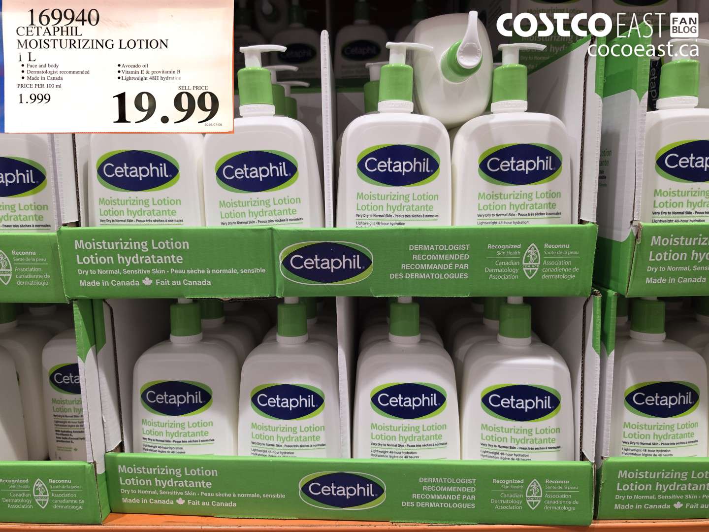 169940 CETAPHIL MOISTURIZING LOTION 1 L $19.99