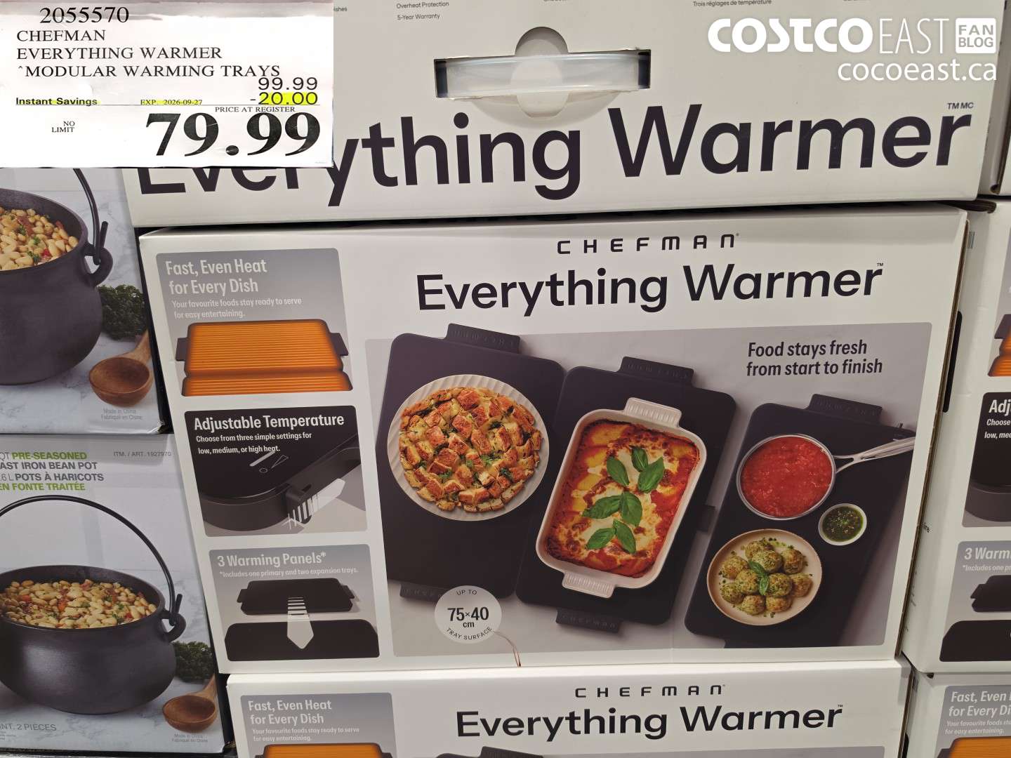 2055570 CHEFMAN EVERYTHING WARMER MODULAR WARMING TRAYS ($20.00 INSTANT SAVINGS EXPIRES ON 2026-09-27) $79.99