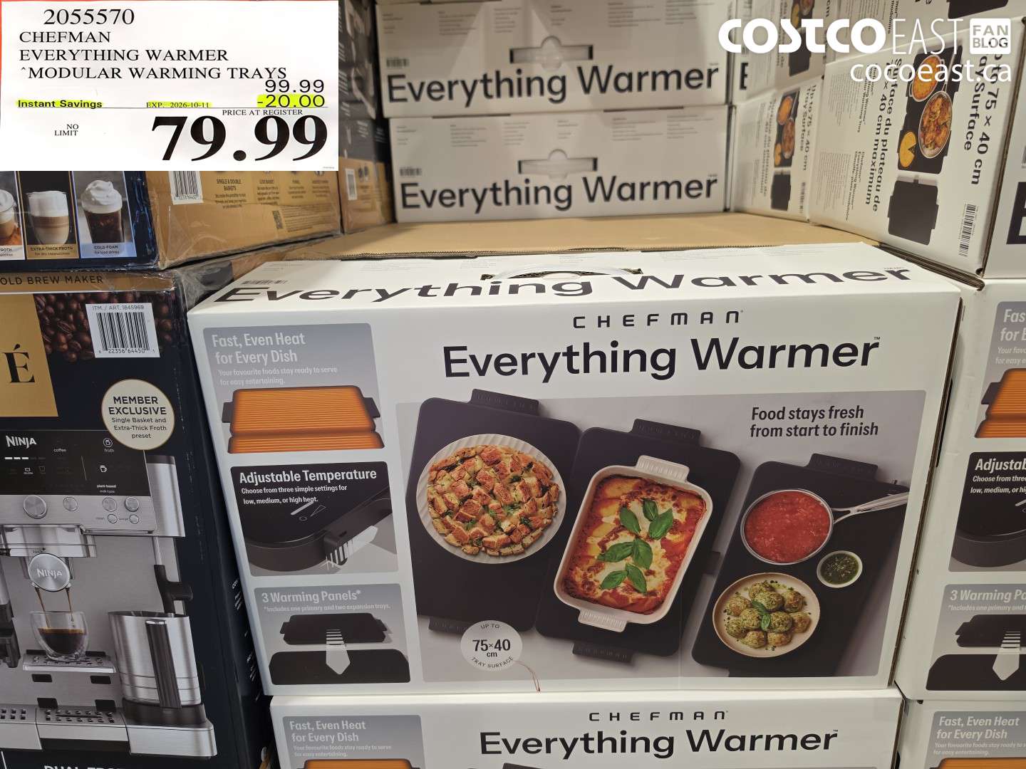 2055570 CHEFMAN EVERYTHING WARMER MODULAR WARMING TRAYS ($20.00 INSTANT SAVINGS EXPIRES ON 2026-10-11) $79.99
