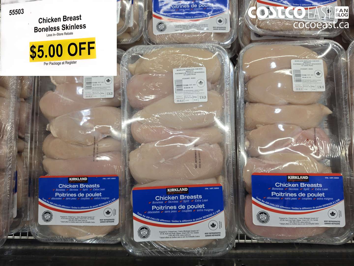 55503 CHICKEN BREAST BONELESS SKINLESS ($5.00 INSTANT SAVINGS)