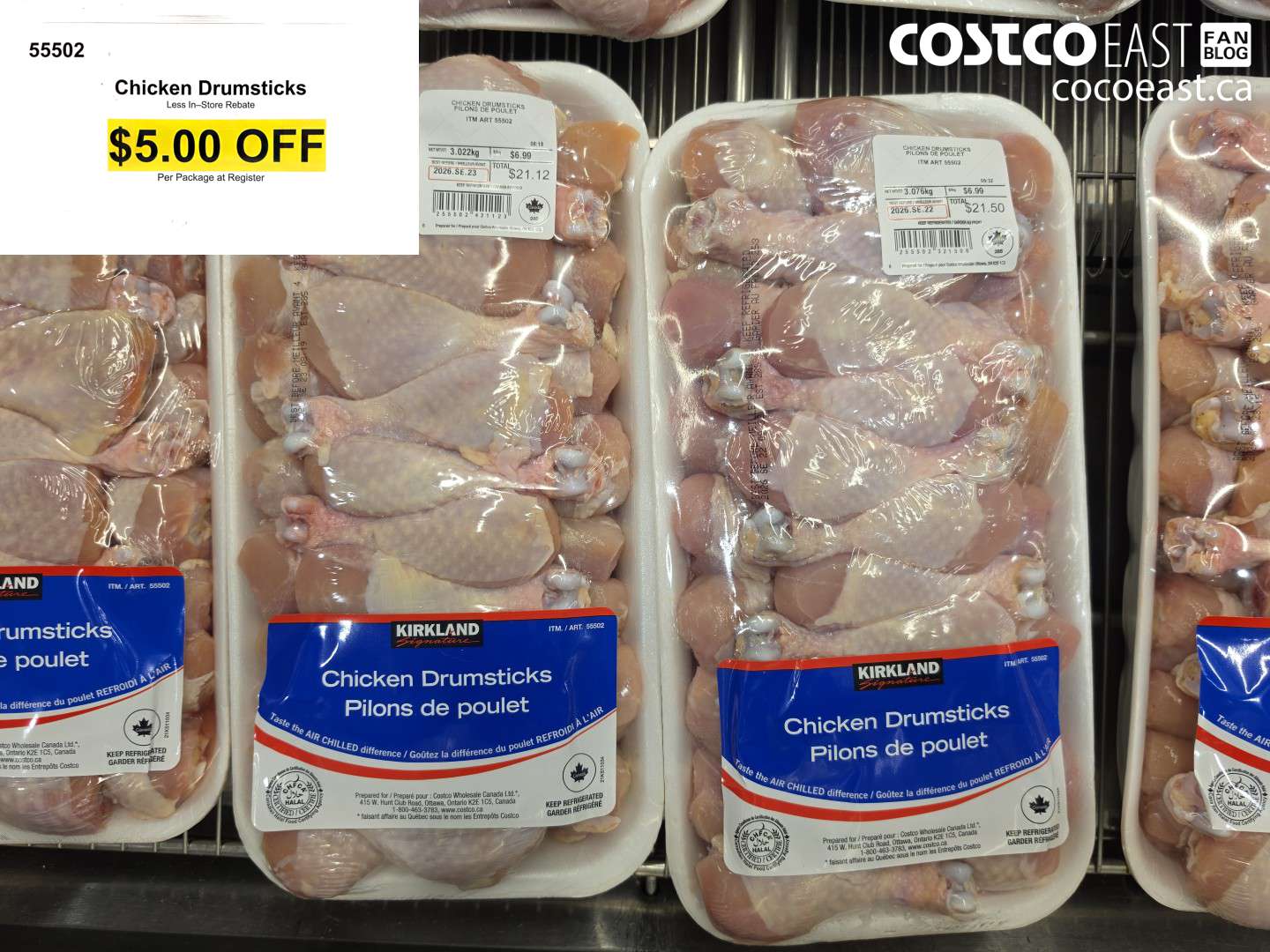 55502 CHICKEN DRUMSTICKS ($5.00 INSTANT SAVINGS)