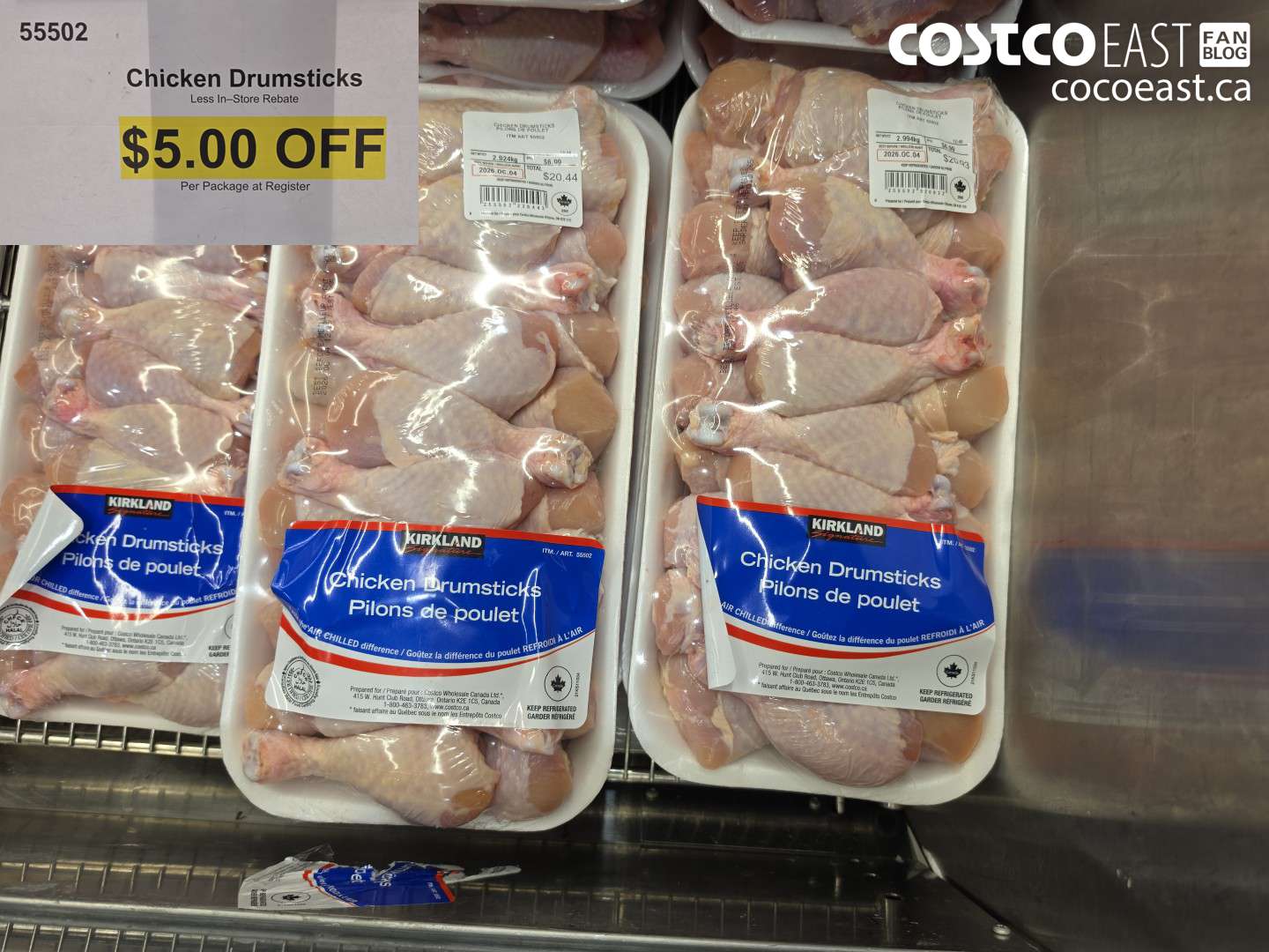 55502 CHICKEN DRUMSTICKS ($5.00 INSTANT SAVINGS)