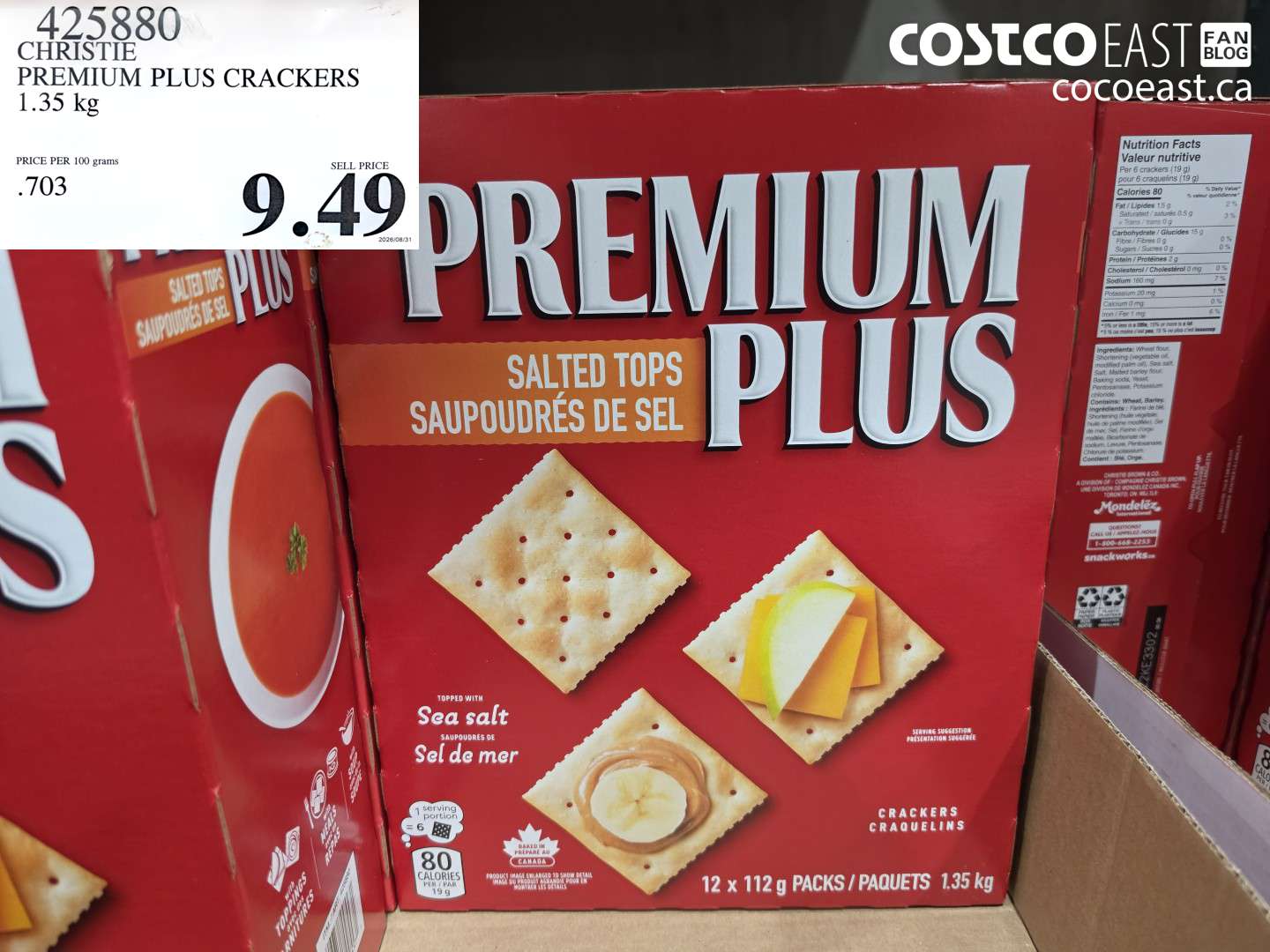 425880 CHRISTIE PREMIUM PLUS CRACKERS 1.35 KG $9.49