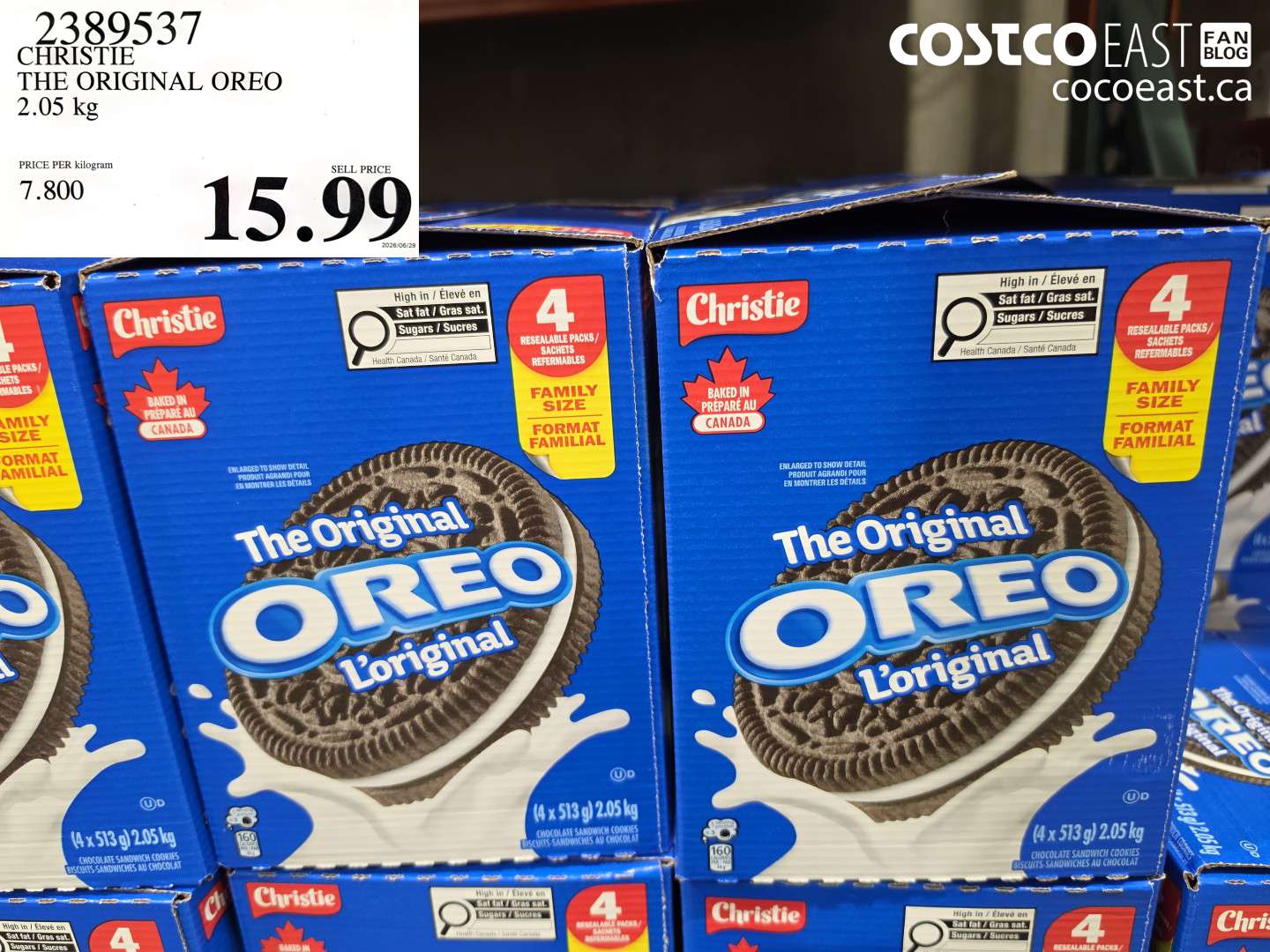 2389537 CHRISTIE THE ORIGINAL OREO 2.05 KG $15.99